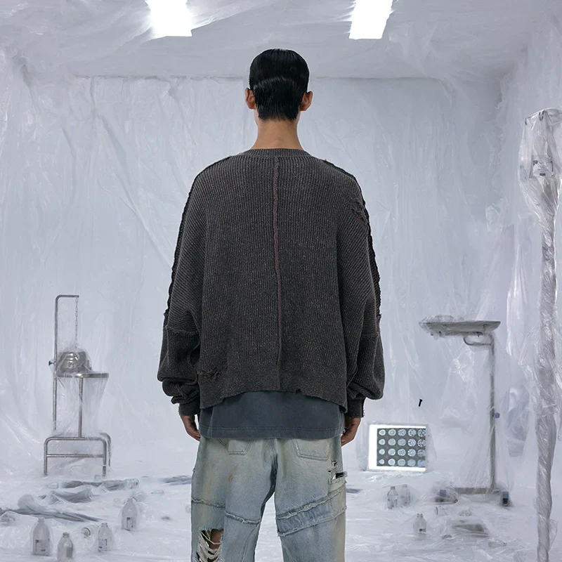 Inside-Out Distressed Crewneck - Image 3