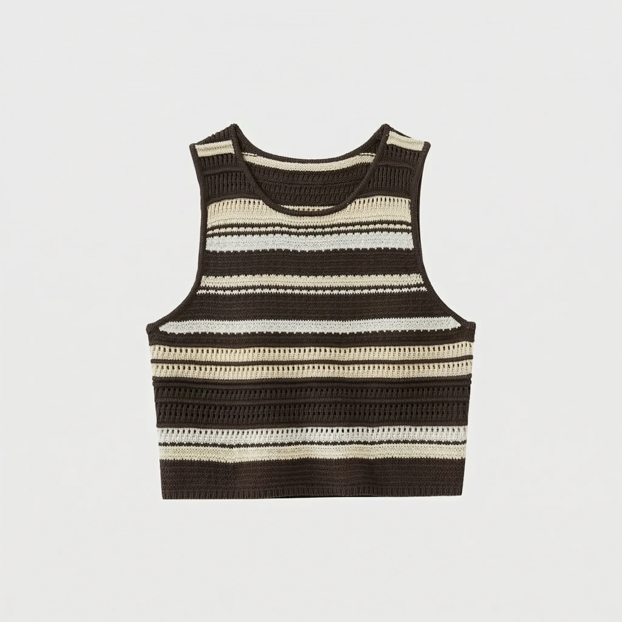 Irregular Striped Knit Dress - Image 10
