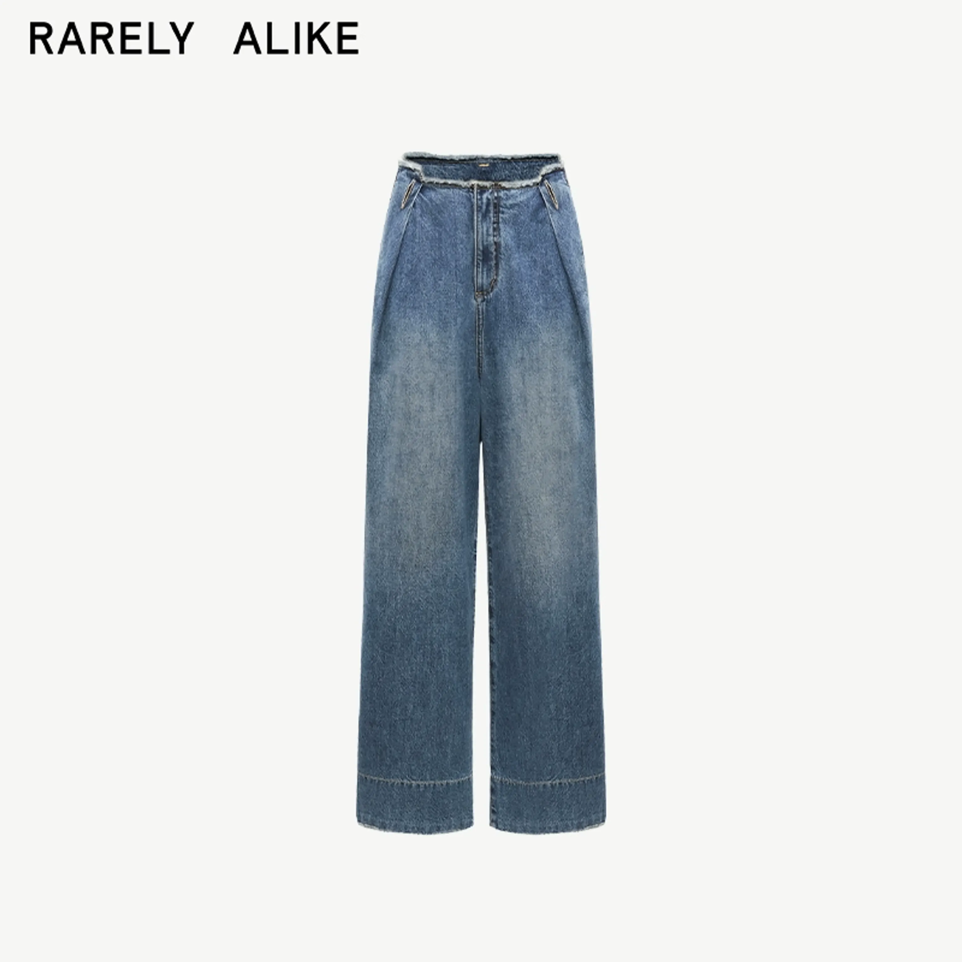 Irregular Waist Wide-Leg Jeans - Image 7