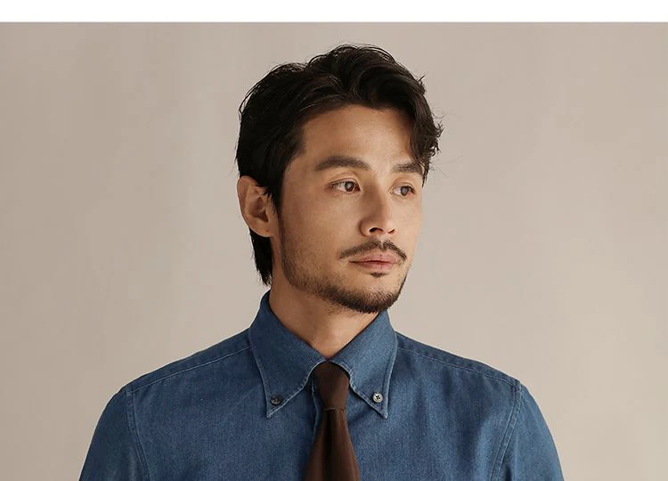 Italian Button-Down Denim Shirt - Image 2