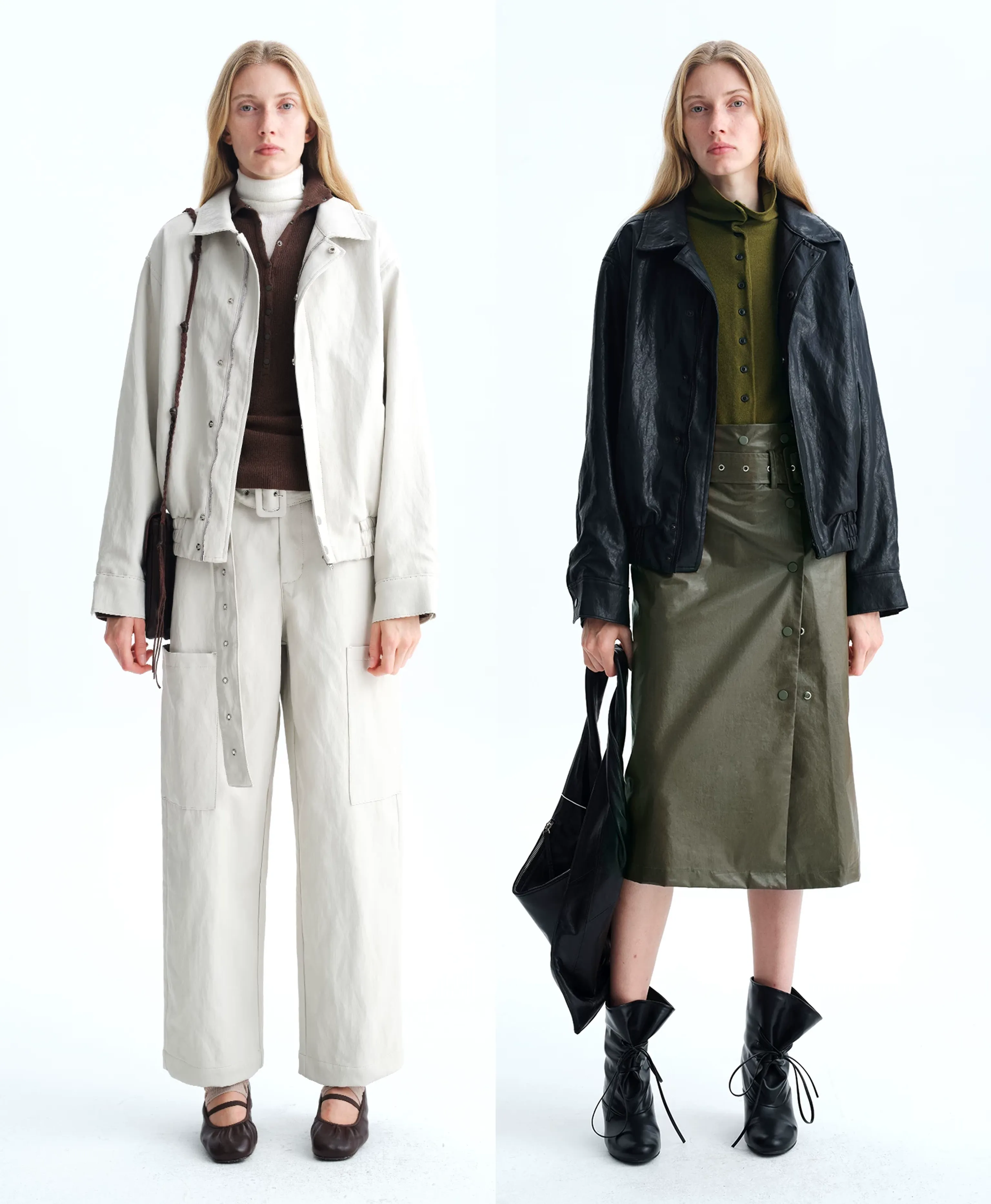 Italian Eco Faux Leather Blouson Jacket - Image 5