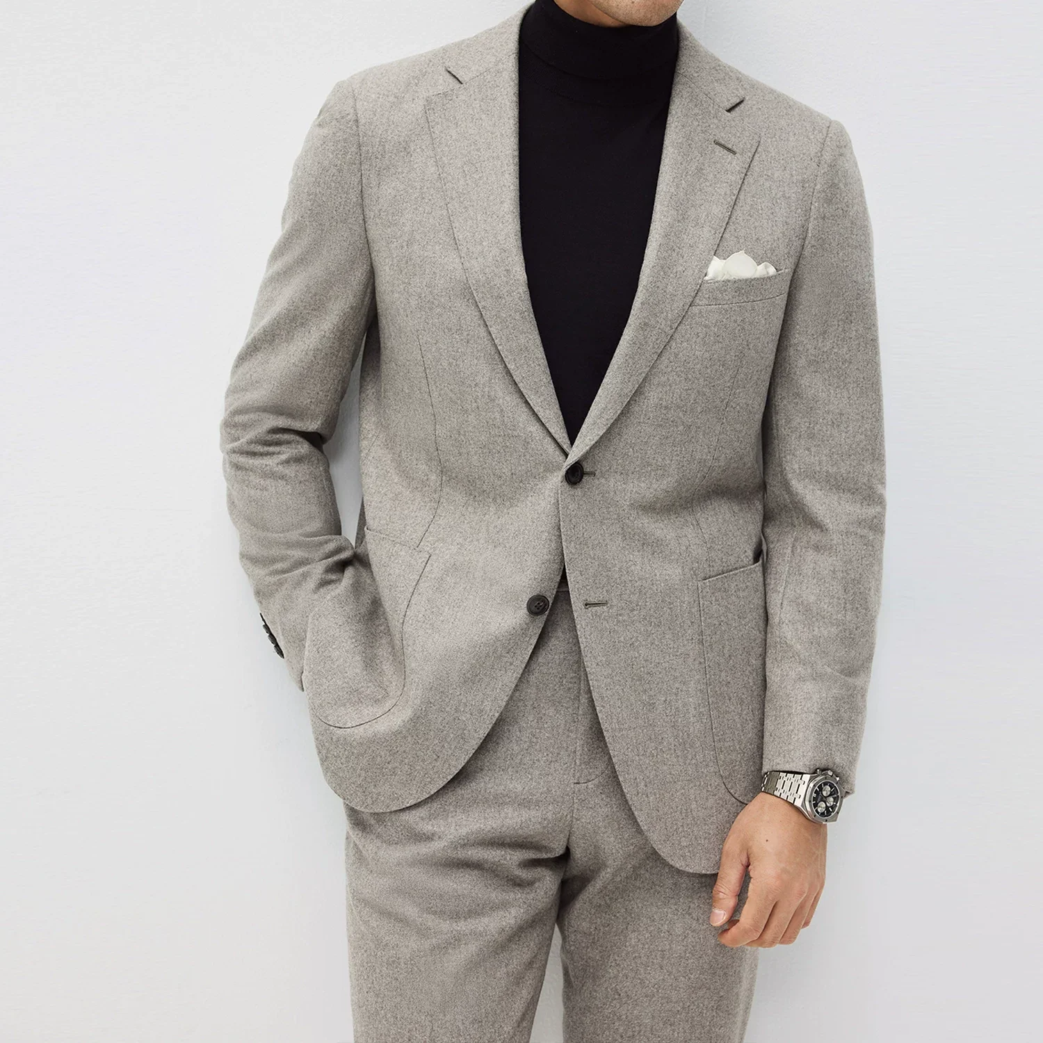 Italian Flannel Wool Suit - Image 6