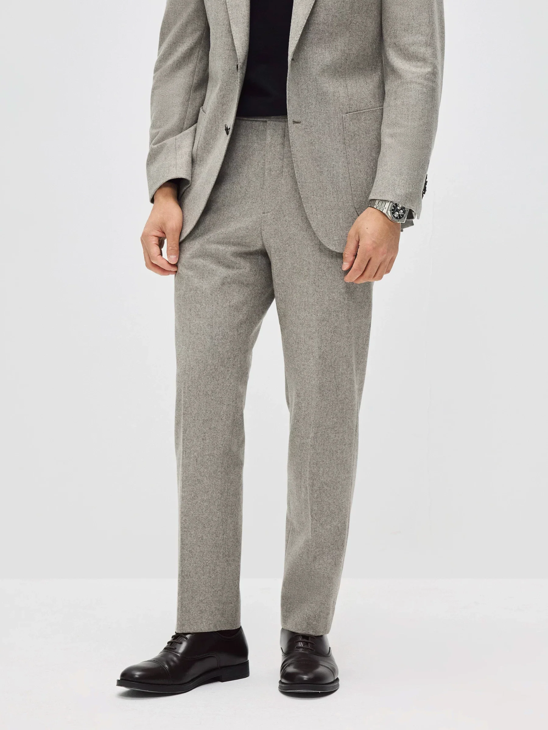 Italian Flannel Wool Suit Trousers - Image 2