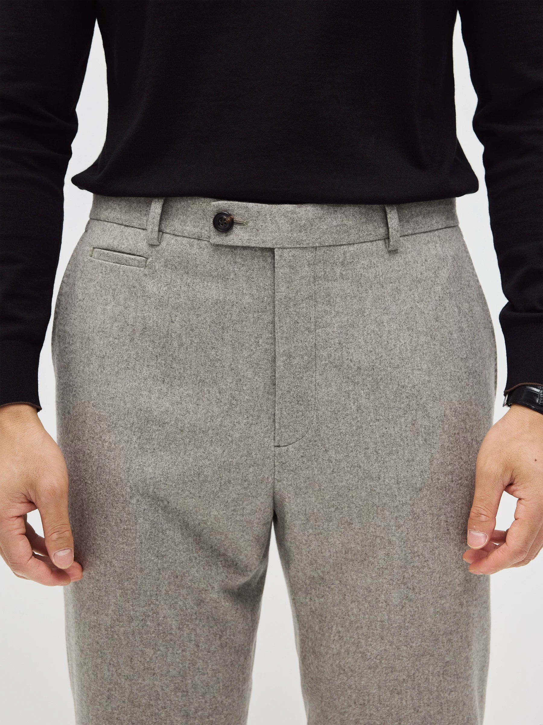 Italian Flannel Wool Suit Trousers - Image 4