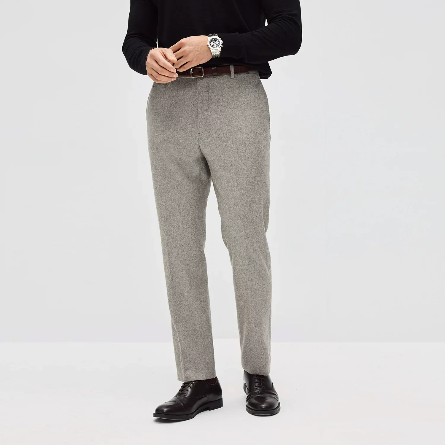 Italian Flannel Wool Suit Trousers - Image 6