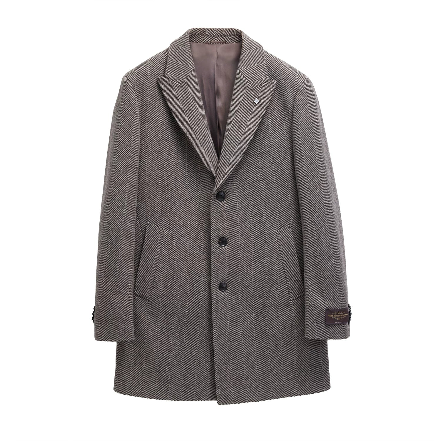 Italian Herringbone Wool Topcoat - Image 7