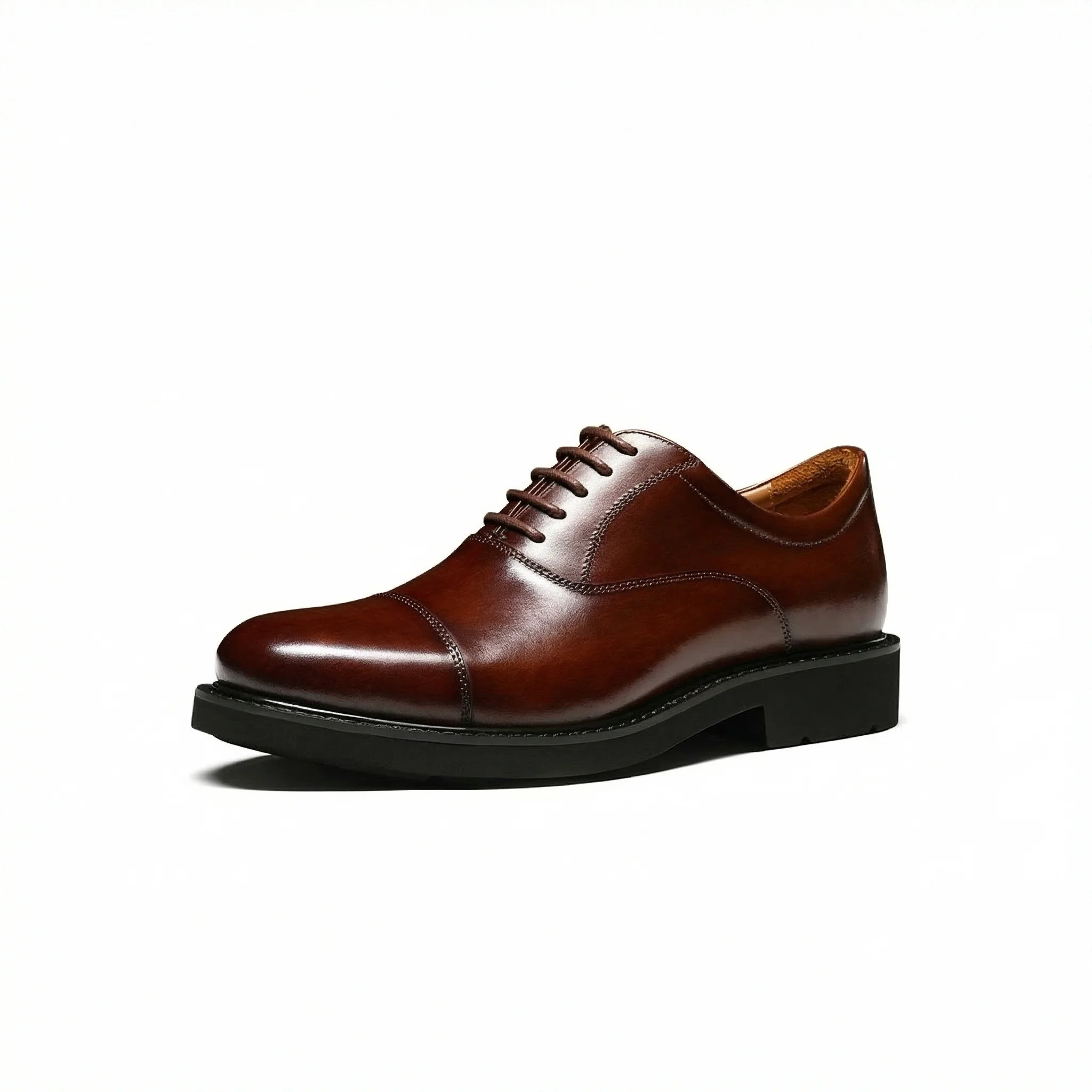 Italian Leather Cap-Toe Box Calf Oxford - Image 3