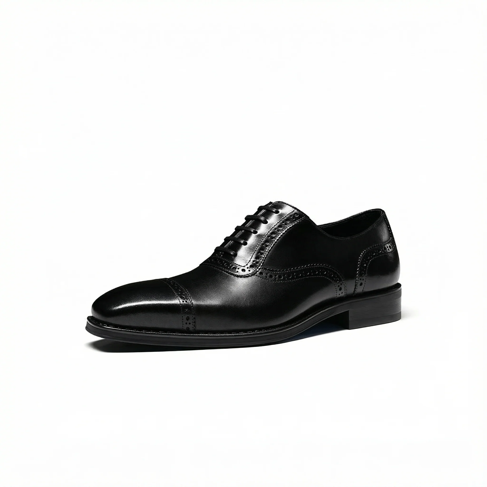 Italian Leather Cap-Toe Brogue Oxford - Image 3