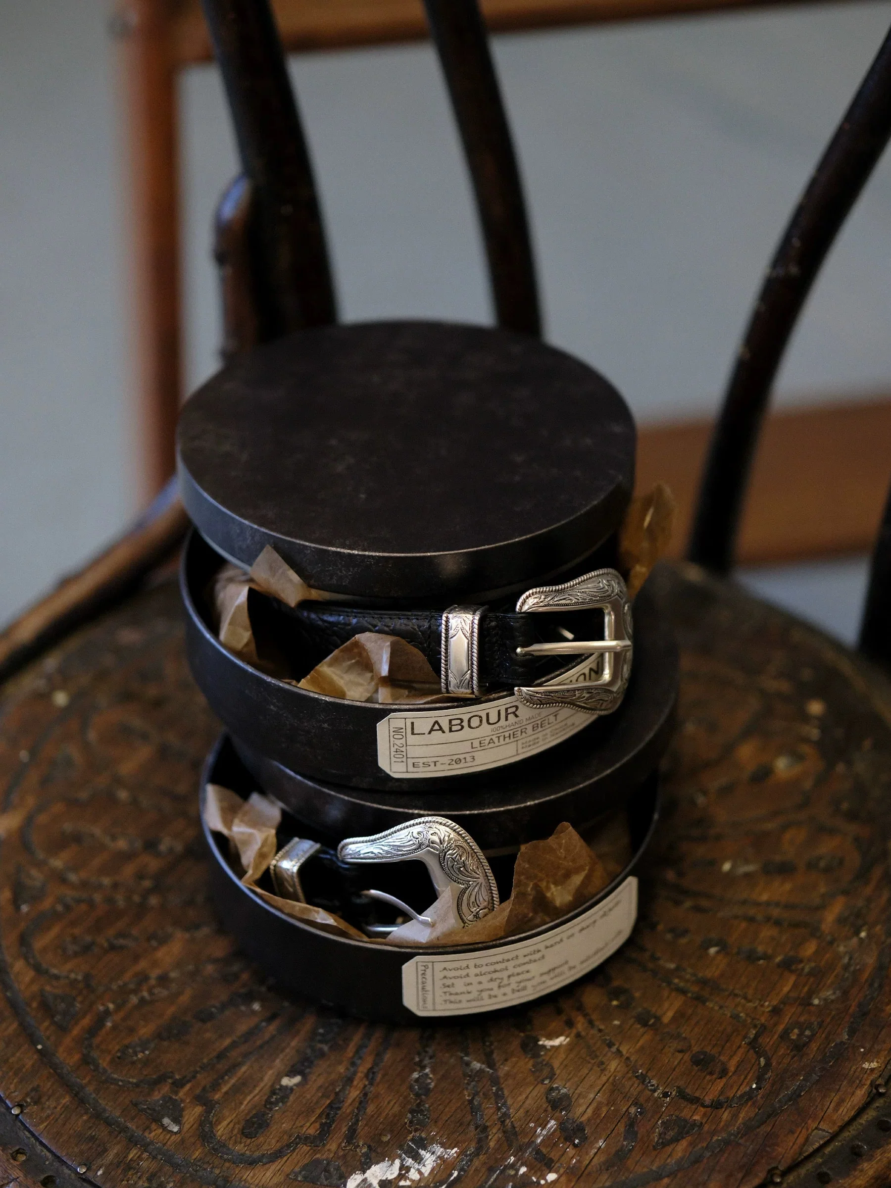 Italian Leather Western Belt - Image 5