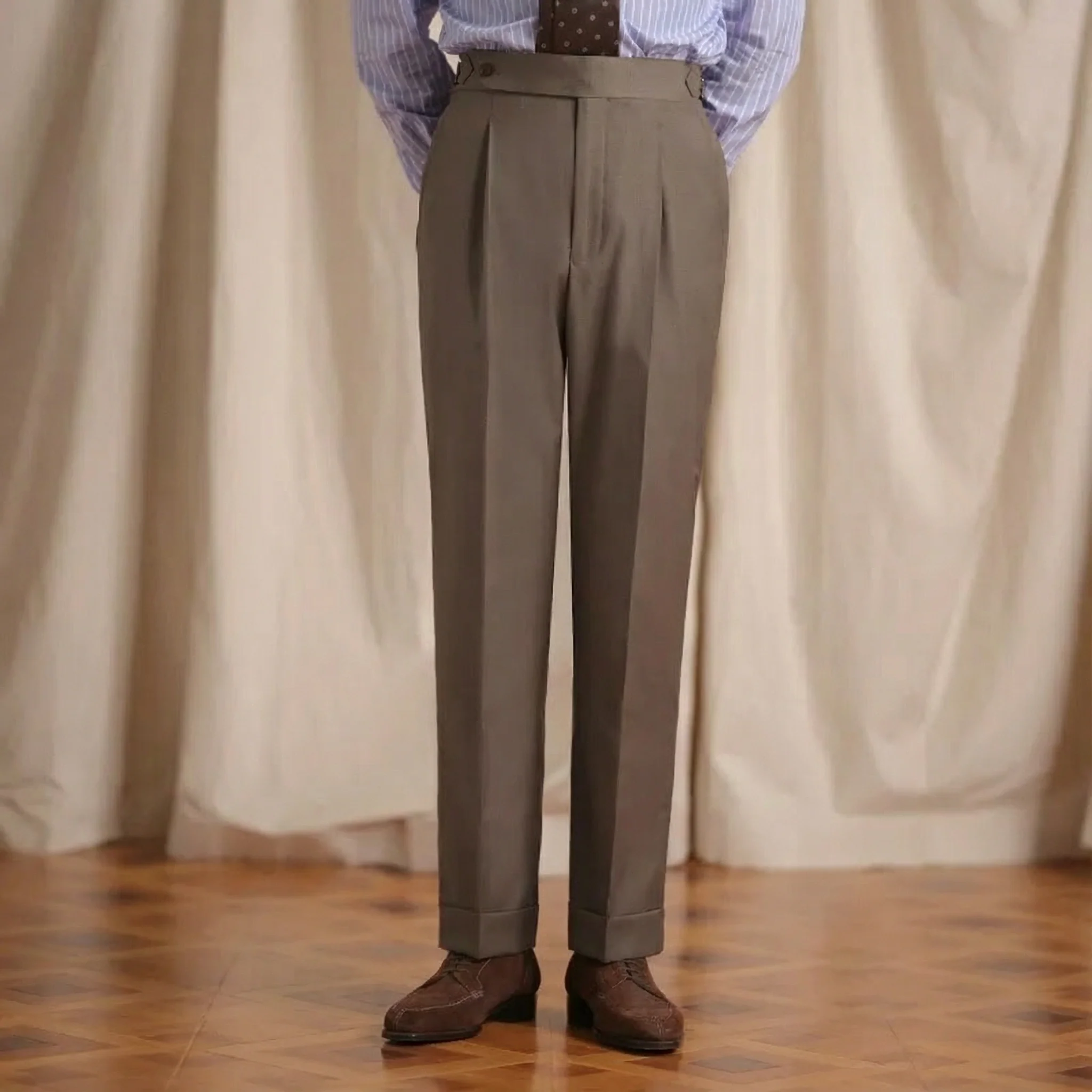 Italian Naples Pleated Trousers - Image 3