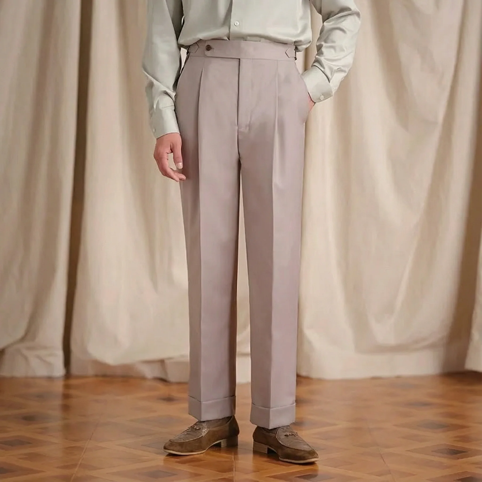 Italian Naples Pleated Trousers - Image 4