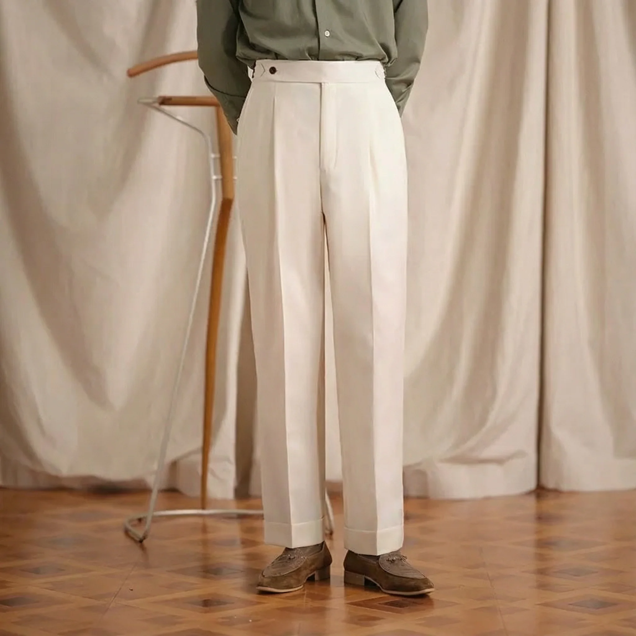 Italian Naples Pleated Trousers - Image 5