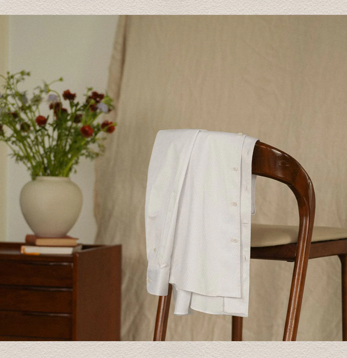 Italian One-Piece Collar White Shirt - Image 2
