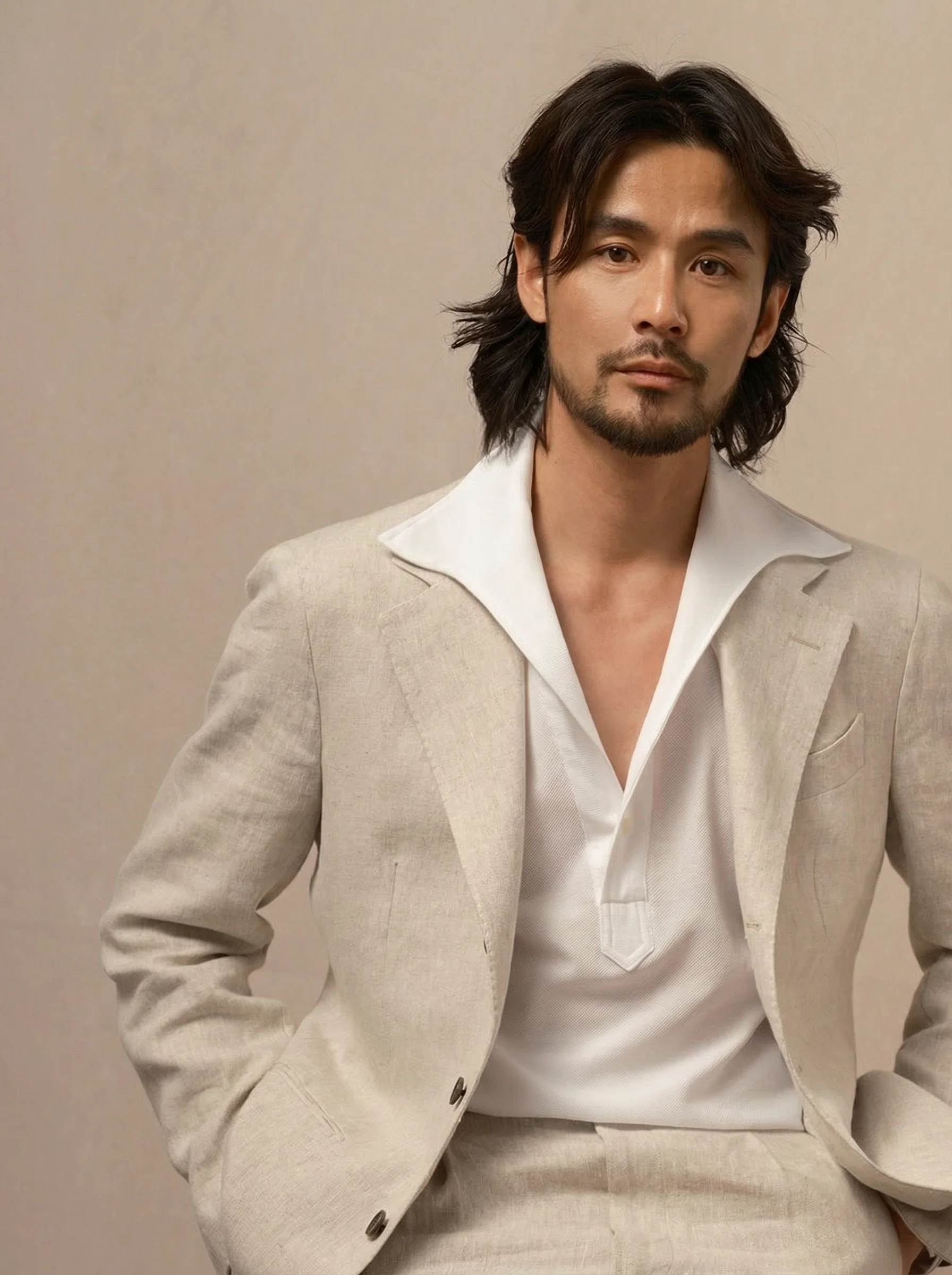 Italian Piqué Cotton Collar Shirt - Image 5