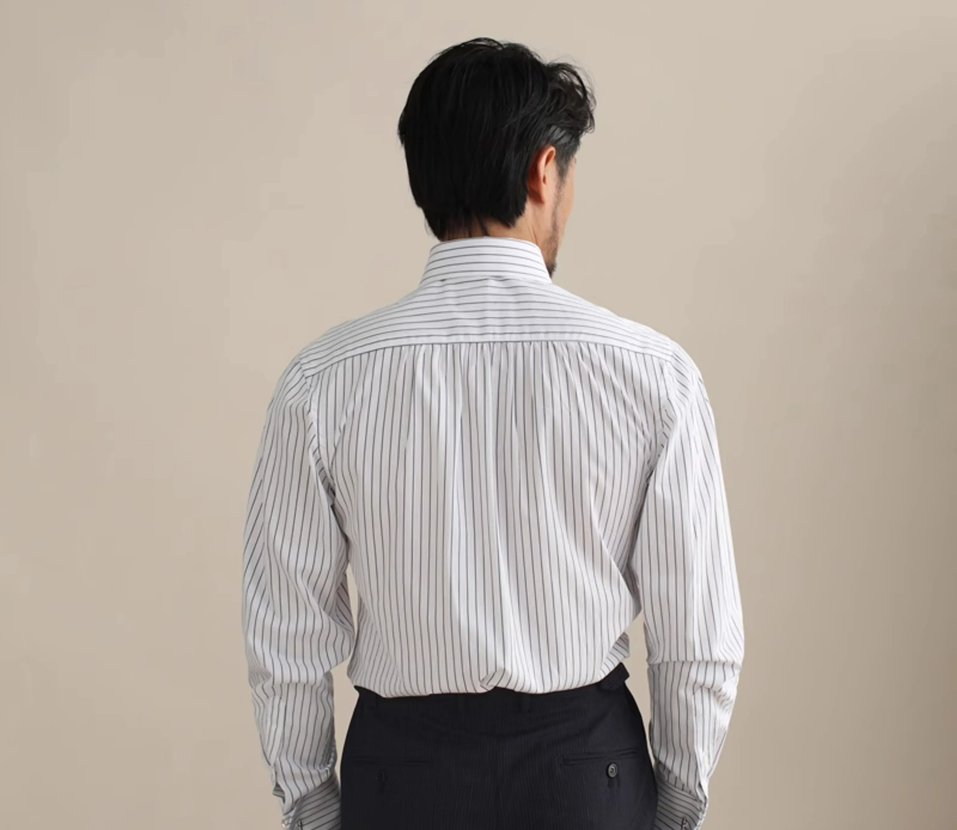 Italian Point Collar Striped Shirt - Image 8