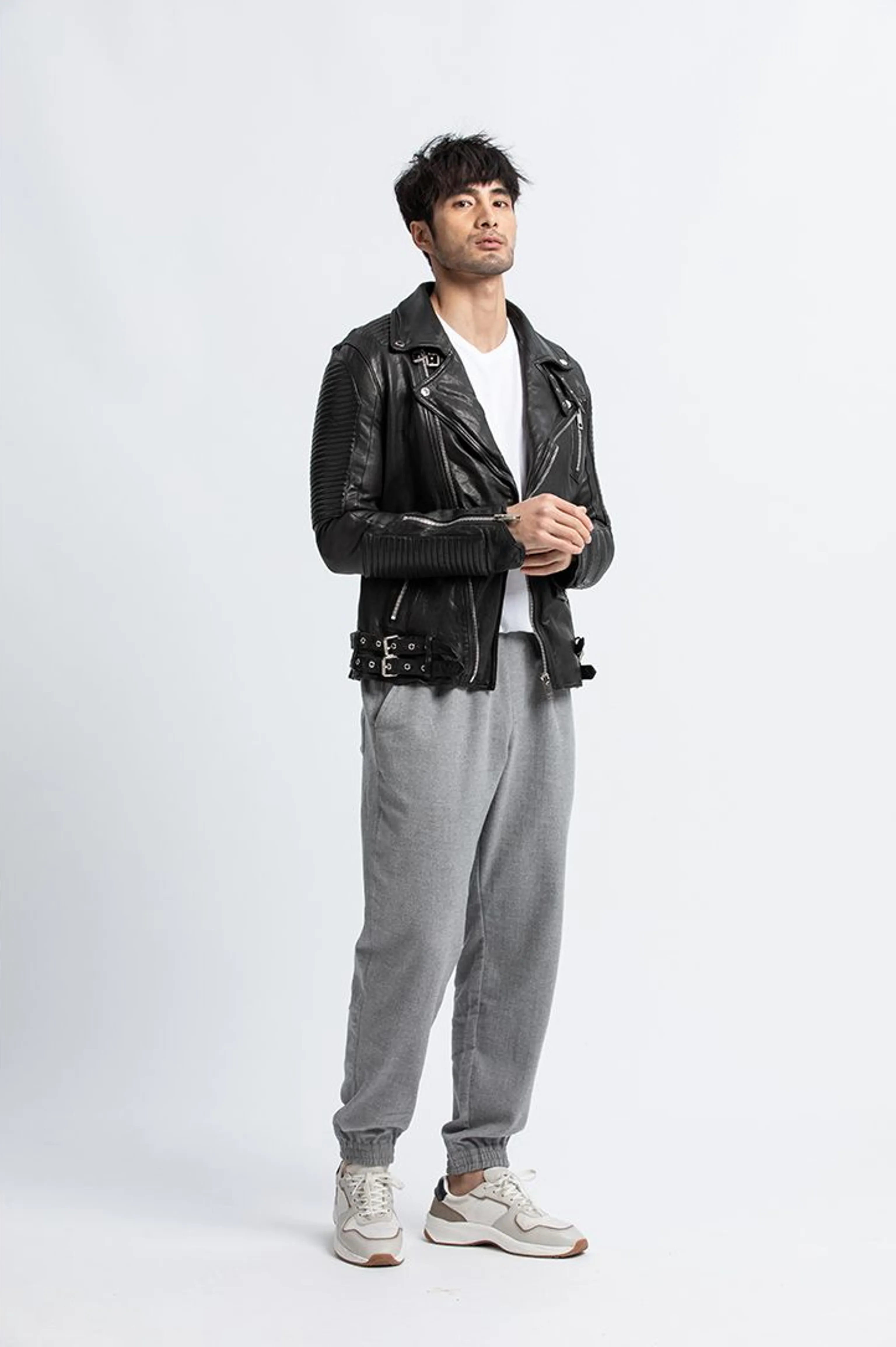 Italian Sheepskin Biker Jacket - Image 3