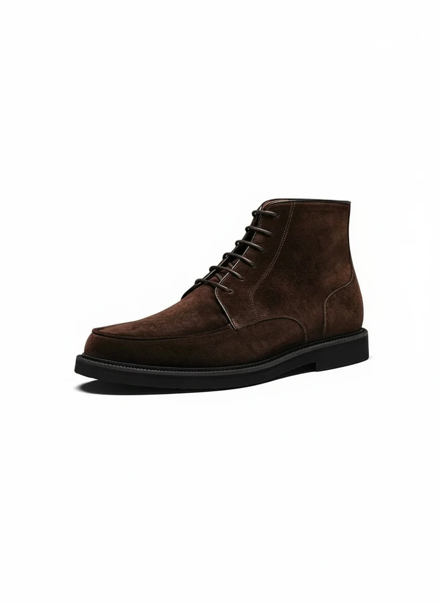 Italian Suede Apron-Toe Ankle Boot - Image 2