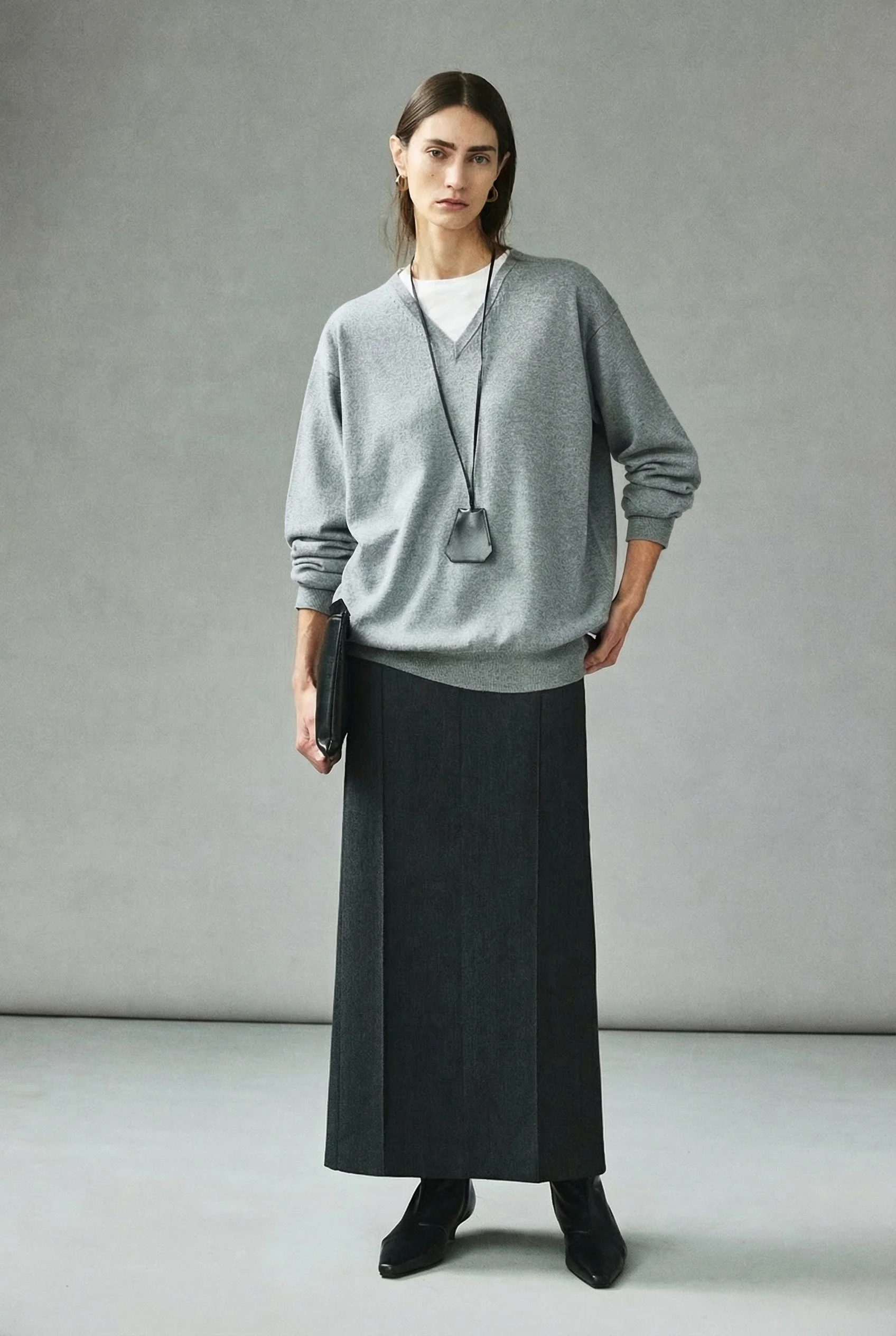 Italian Worsted Wool Column Skirt - Image 6