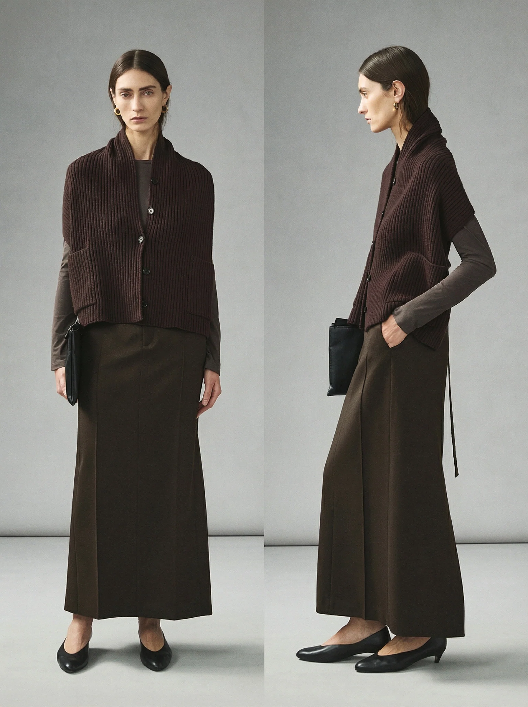 Italian Worsted Wool Column Skirt - Image 7