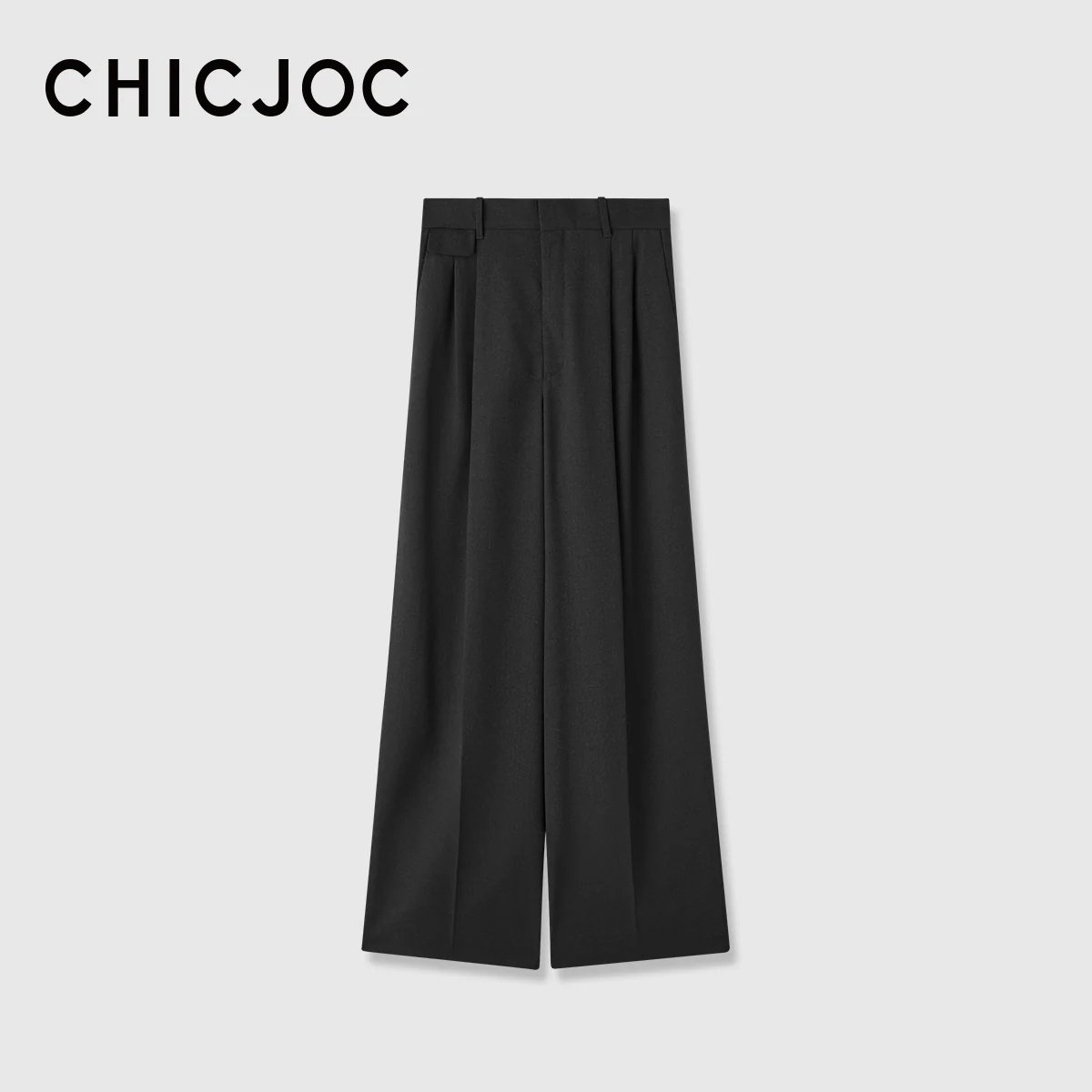 Italian Worsted Wool Double-Pleat Wide-Leg Trousers - Image 6
