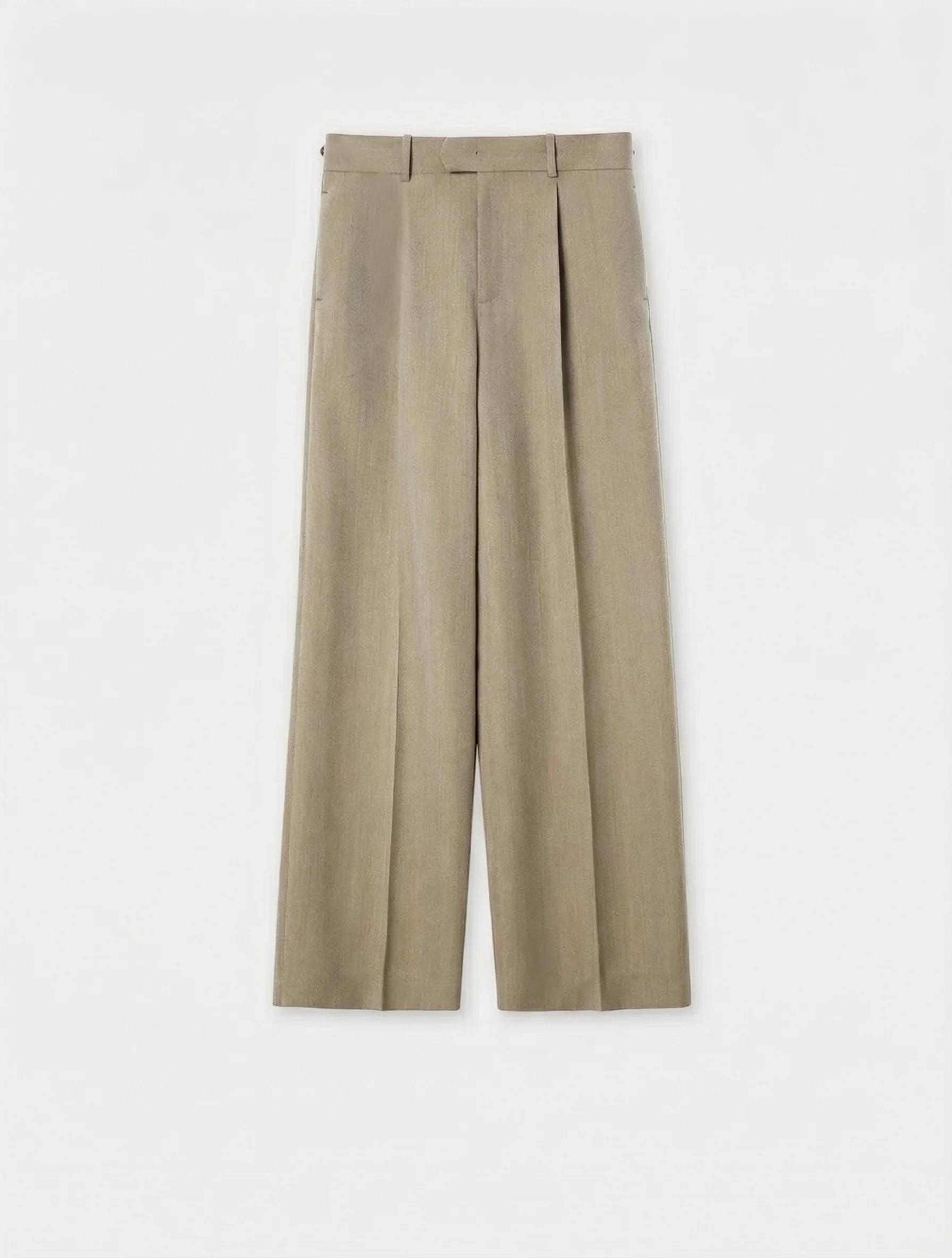 Italian Worsted Wool Wide-Leg Trousers - Image 10