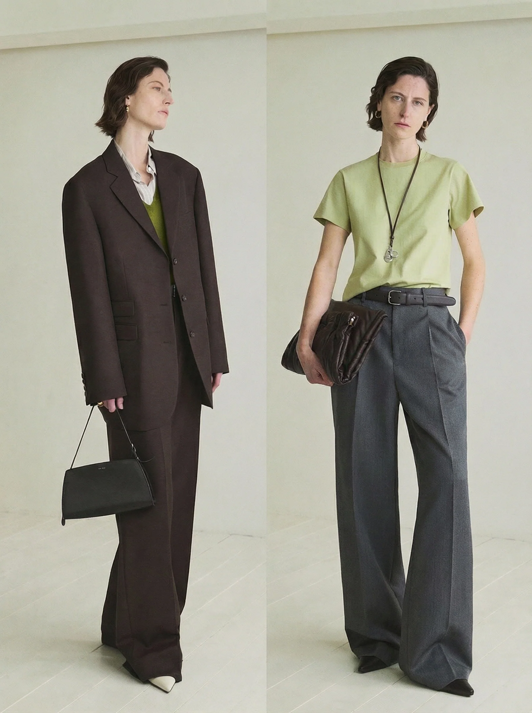 Italian Worsted Wool Wide-Leg Trousers - Image 4