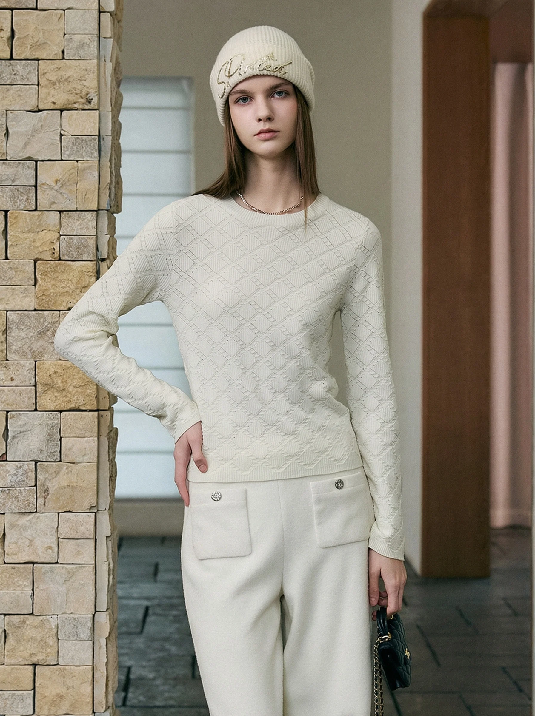 Ivory Diamond Pullover - Image 4