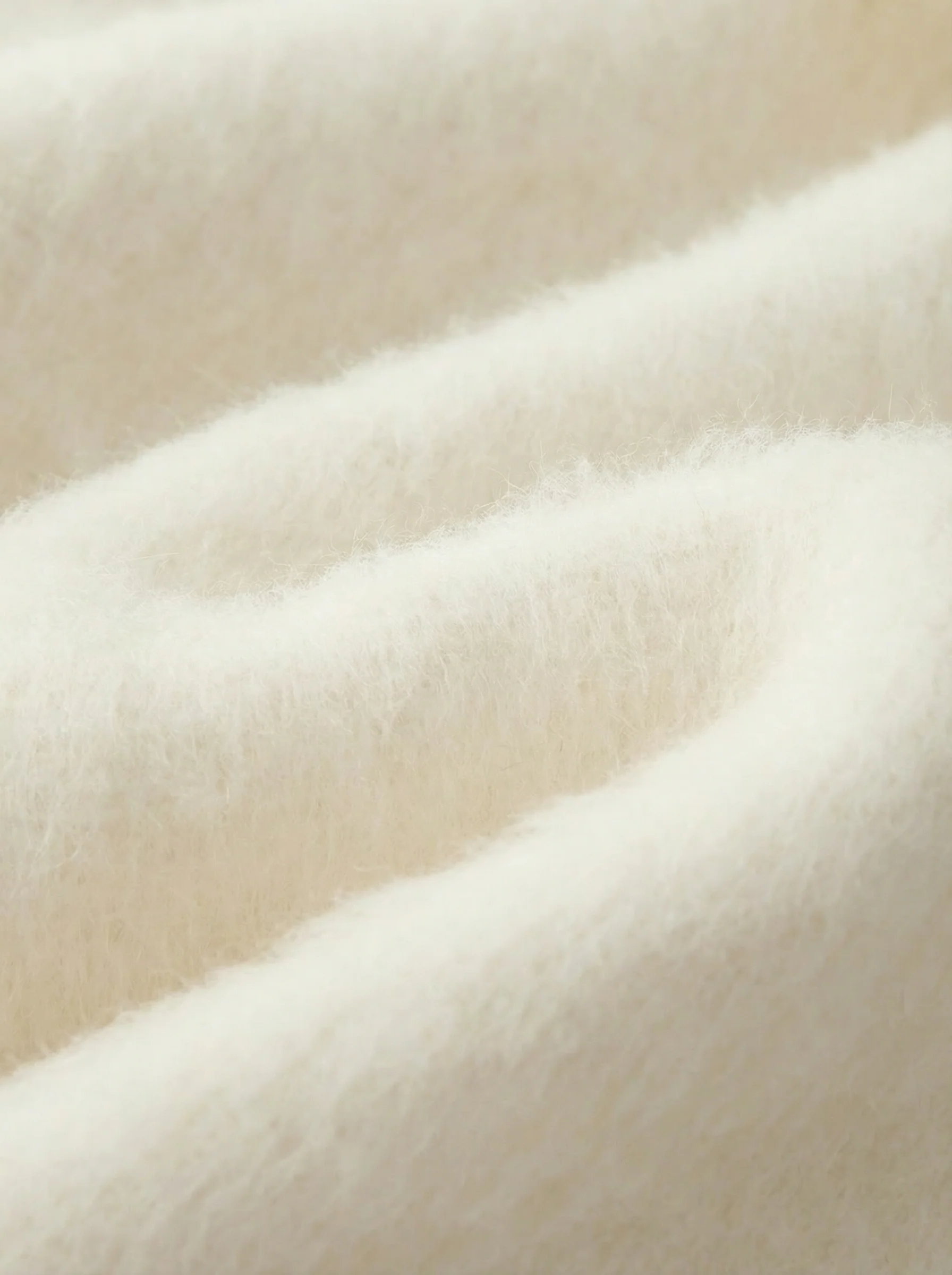 Ivory Stand Collar Alpaca Blend Coat - Image 5