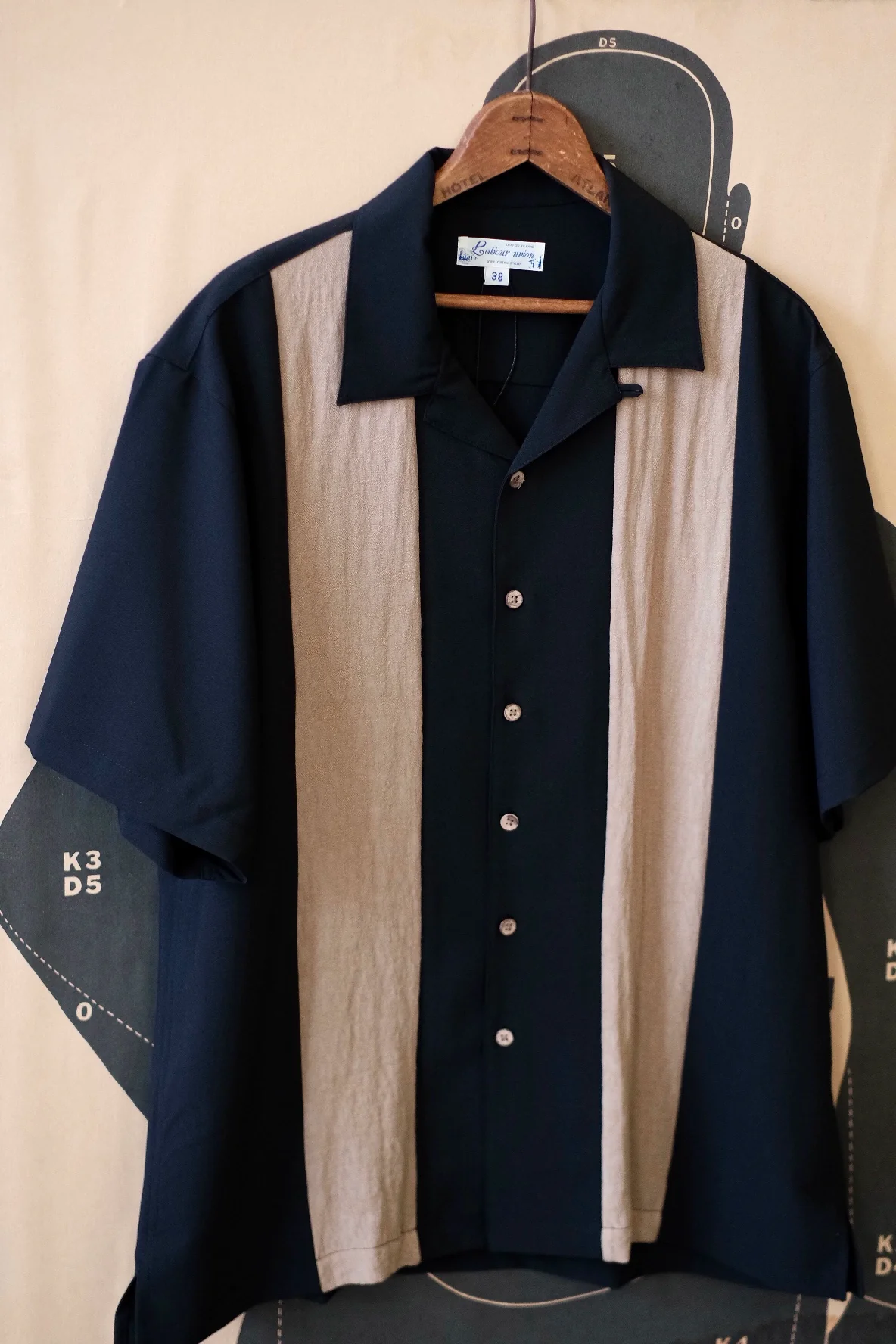 Jacquard Panel Cuban-Collar Shirt
