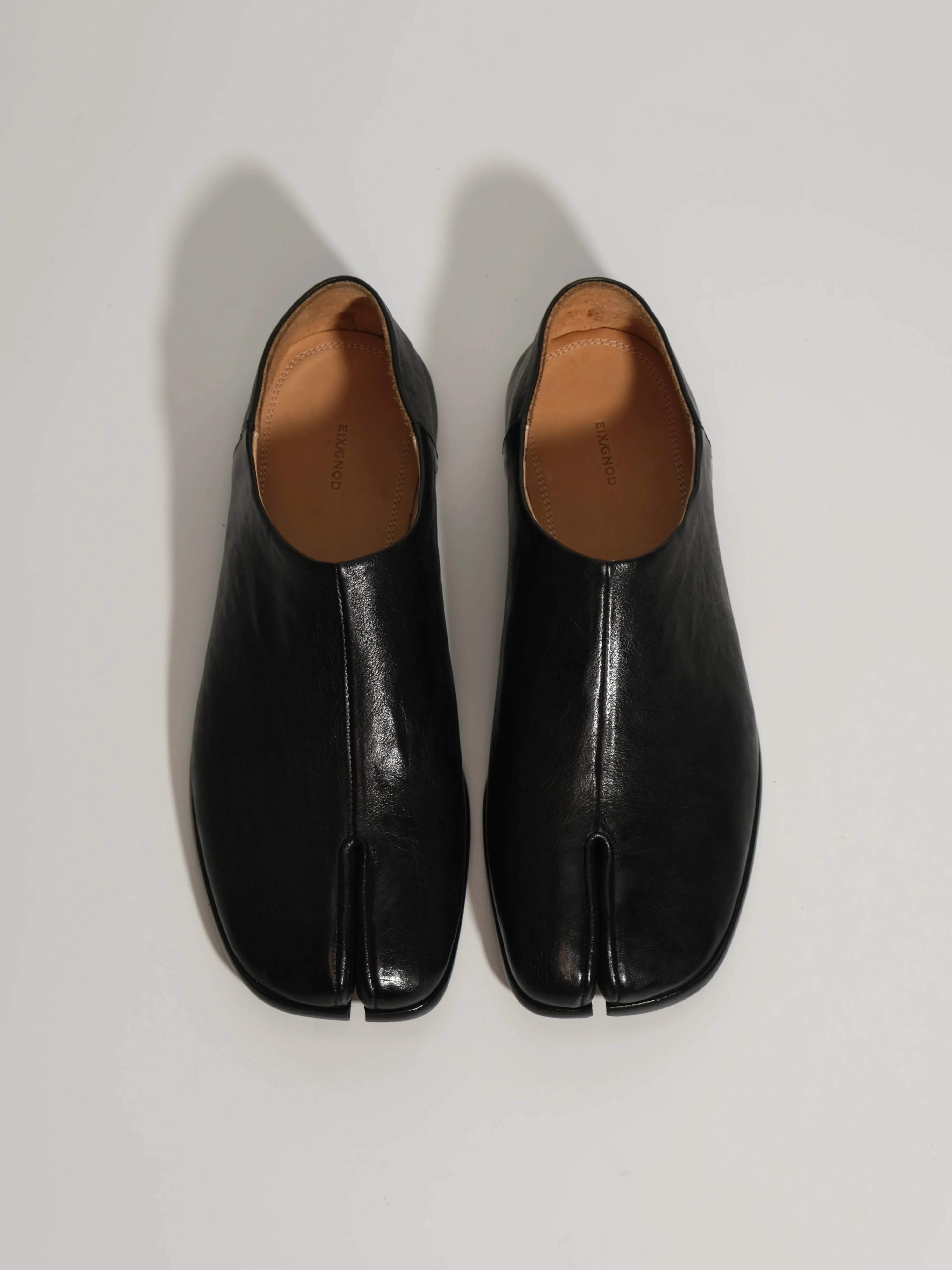 Kangaroo Leather Split-Toe Slip-Ons