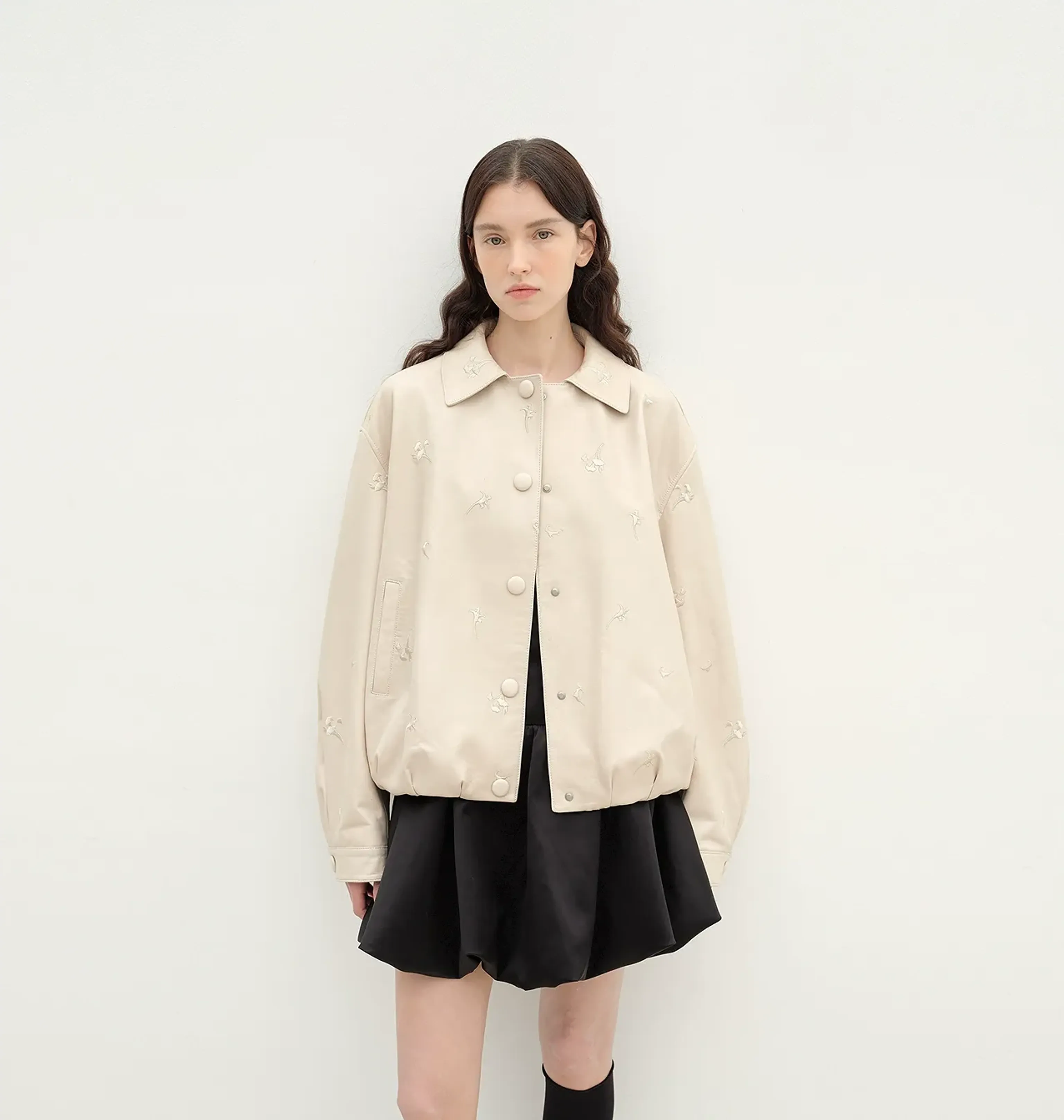 Kara Embroidered Sheepskin Jacket - Image 6