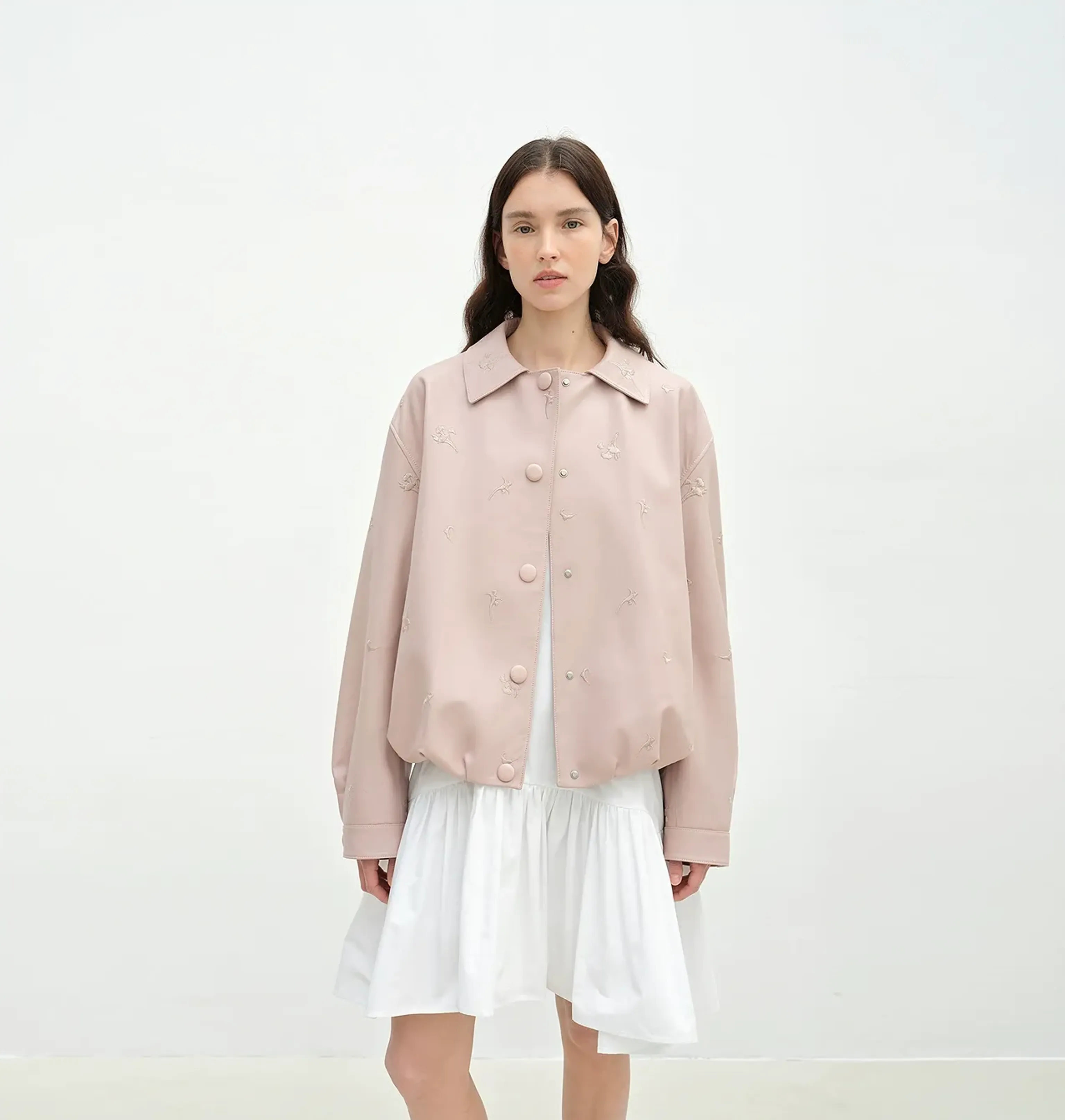 Kara Embroidered Sheepskin Jacket - Image 8