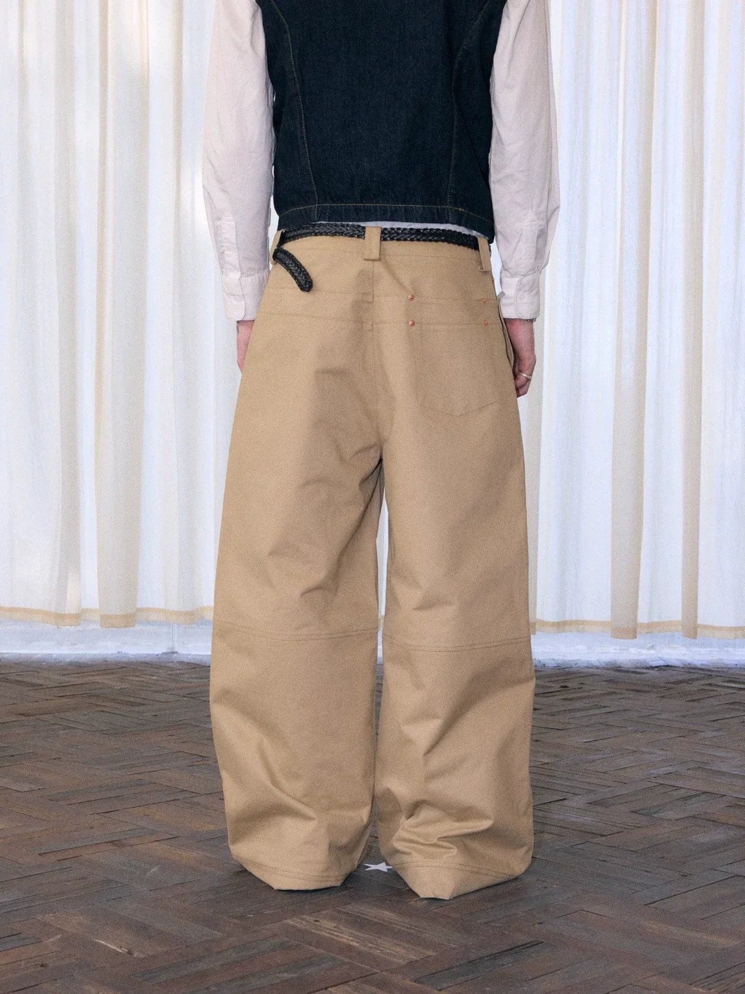 Khaki Baggy Wide-Leg Cargo Pants - Image 5