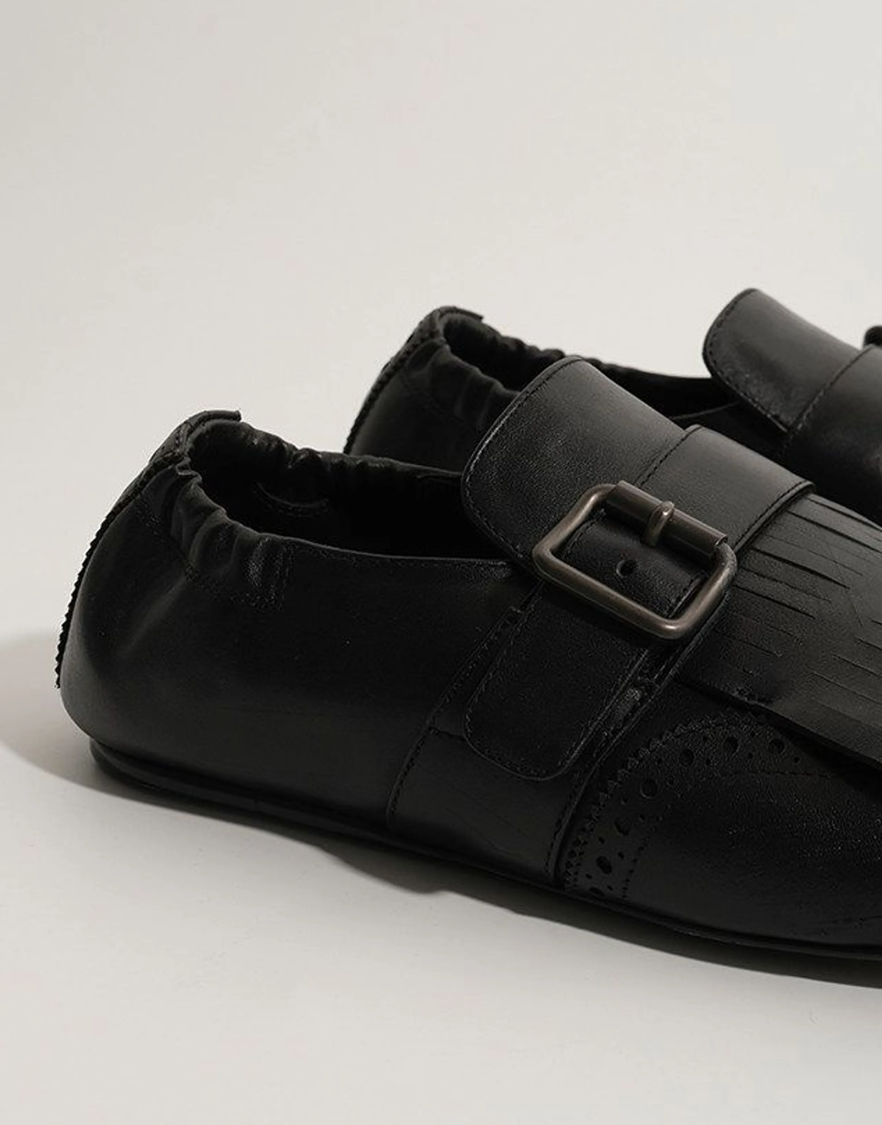 Kiltie Monk Brogue Leather Loafers - Image 6