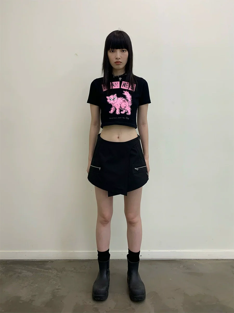 Kitten Collage Cropped Tee