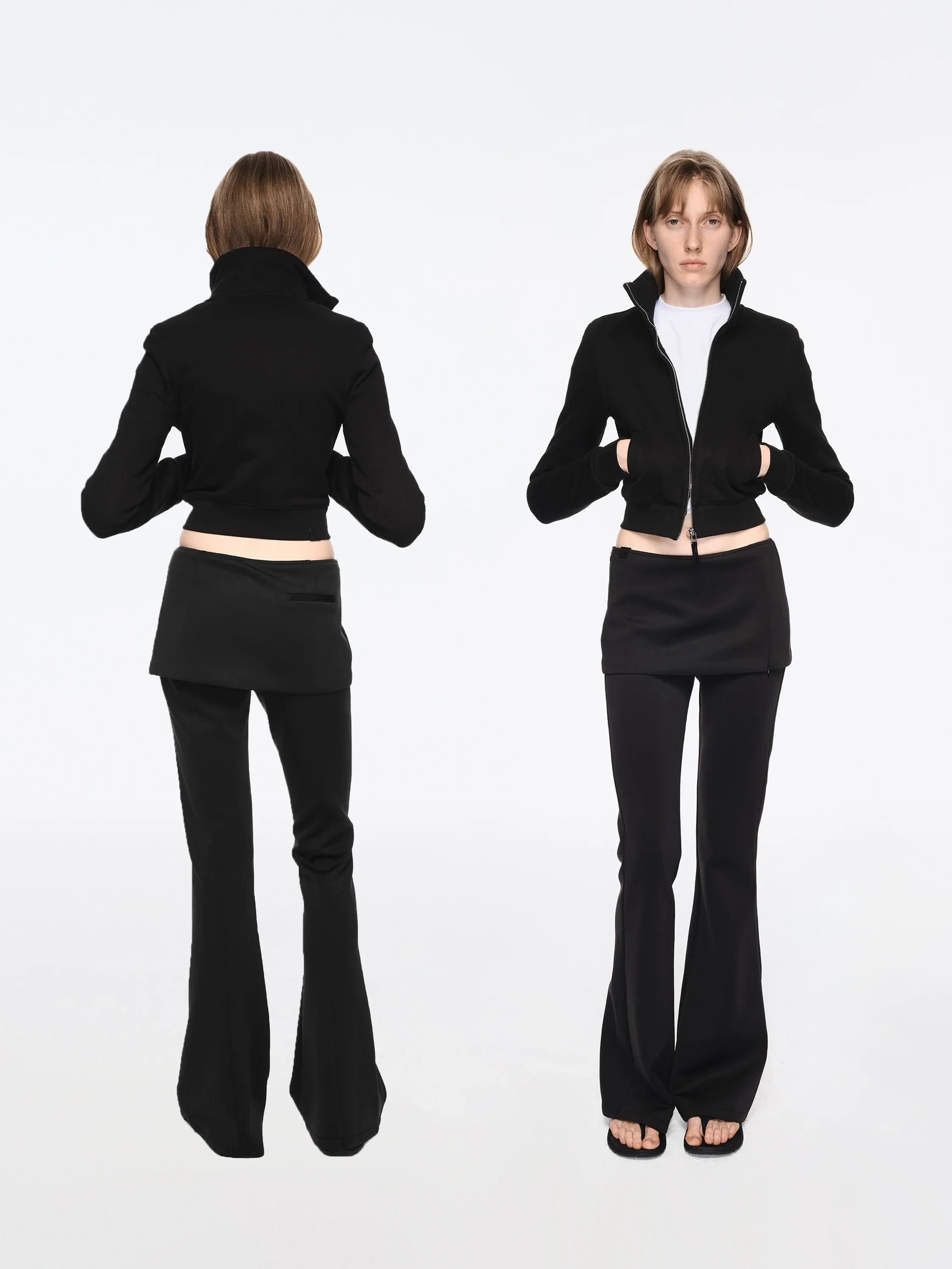Knit Flared Pant-Skirt Set - Image 5