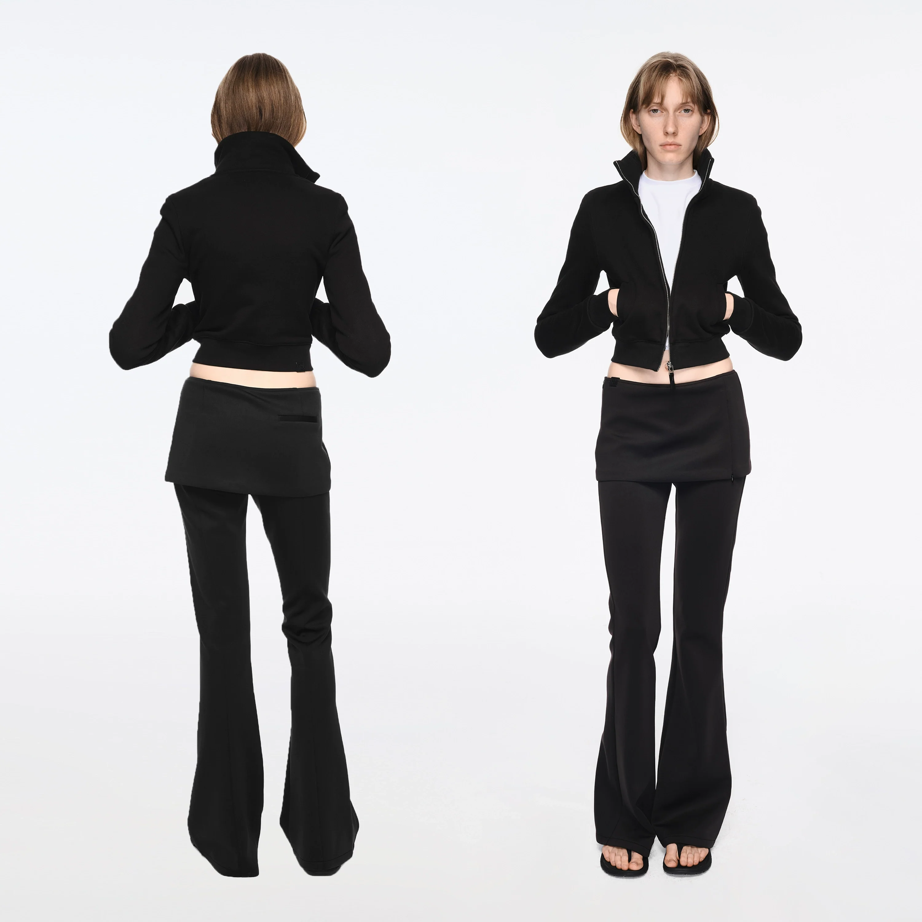 Knit Flared Pant-Skirt Set - Image 7