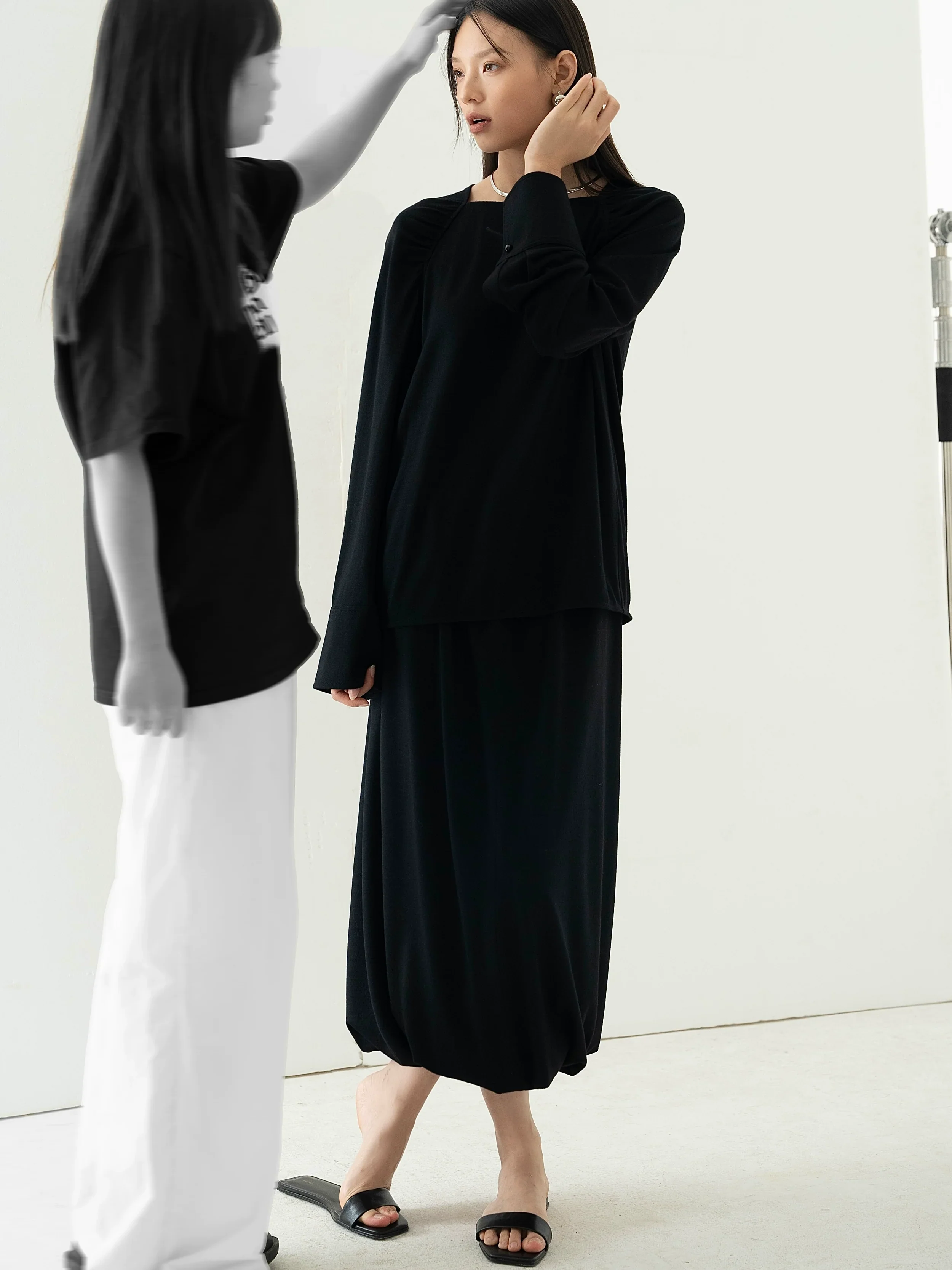 Knitted Black Ensemble - Image 2