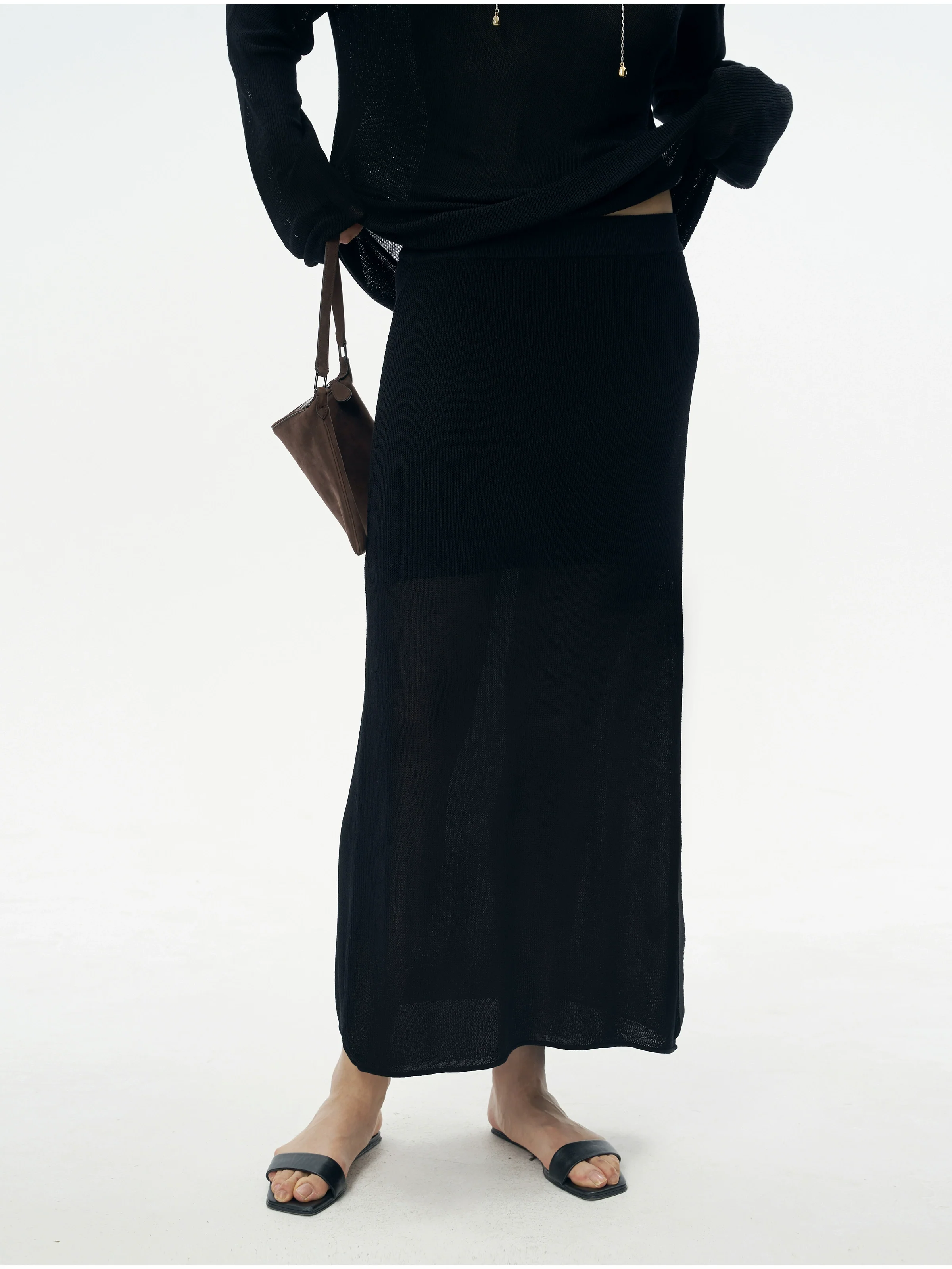 Knitted Elegance Skirt Suit - Image 6