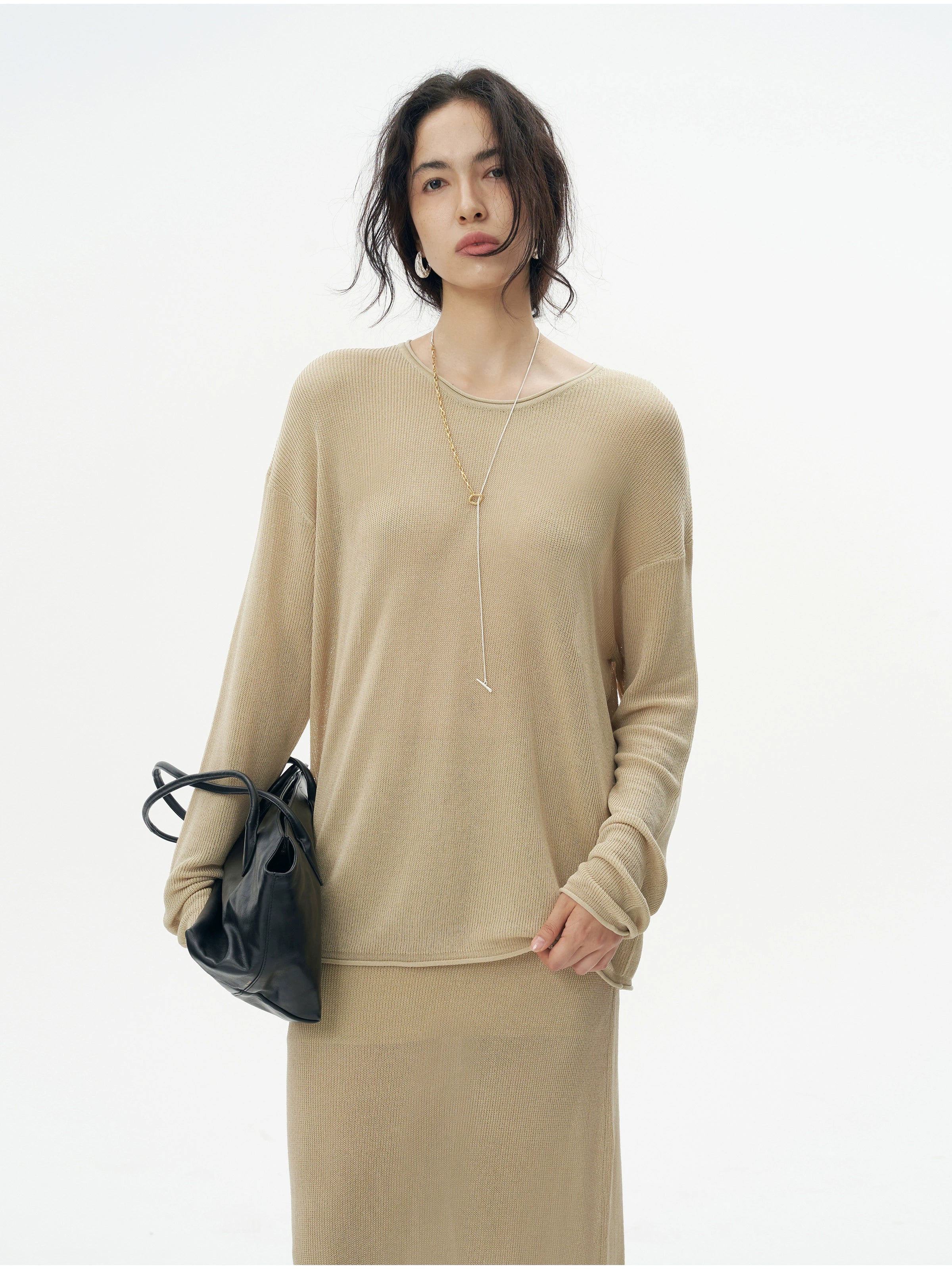 Knitted Elegance Skirt Suit - Image 7