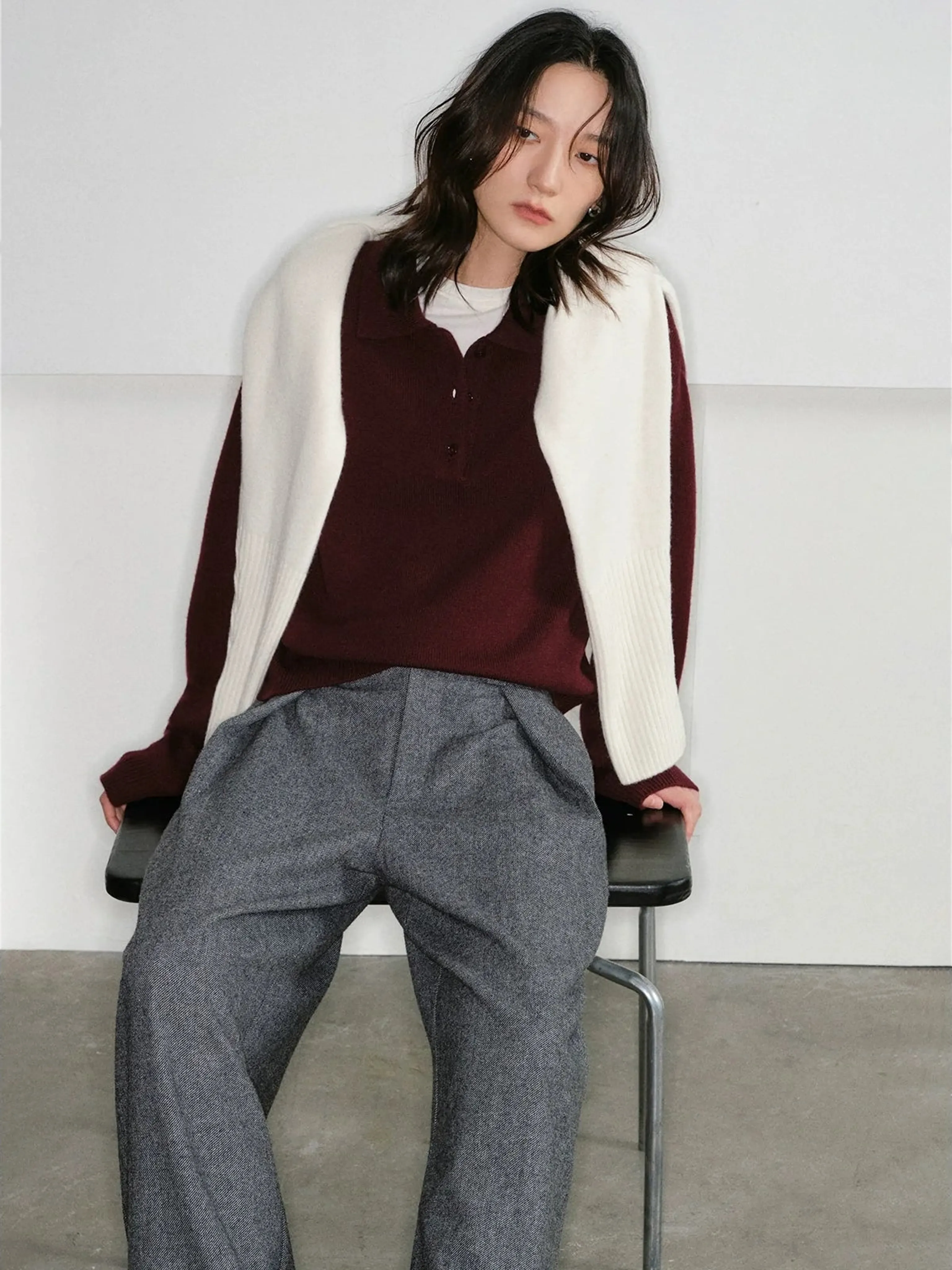 Knitted Polo Sweater - Image 3