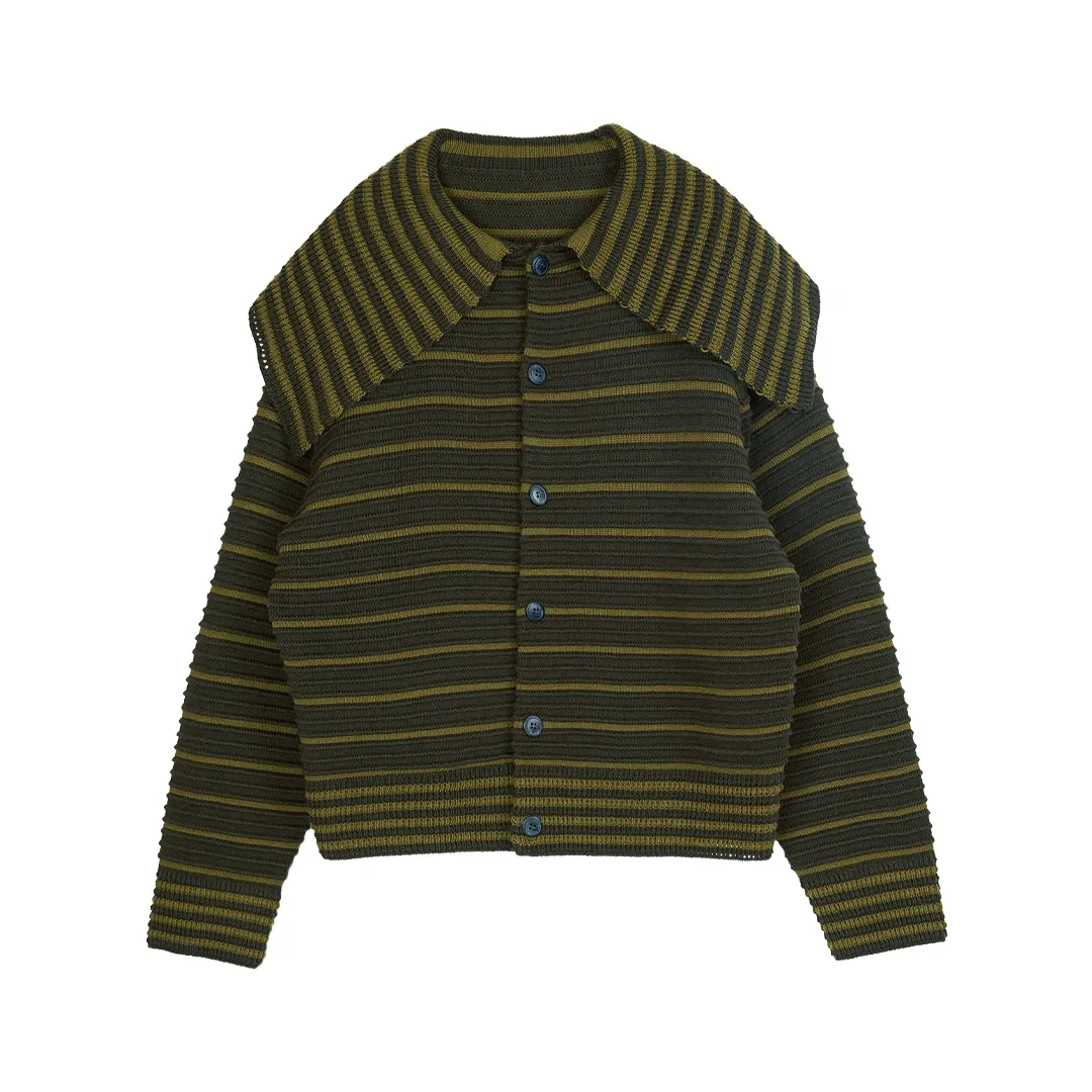 Knitted Stripe Cardigan - Image 5