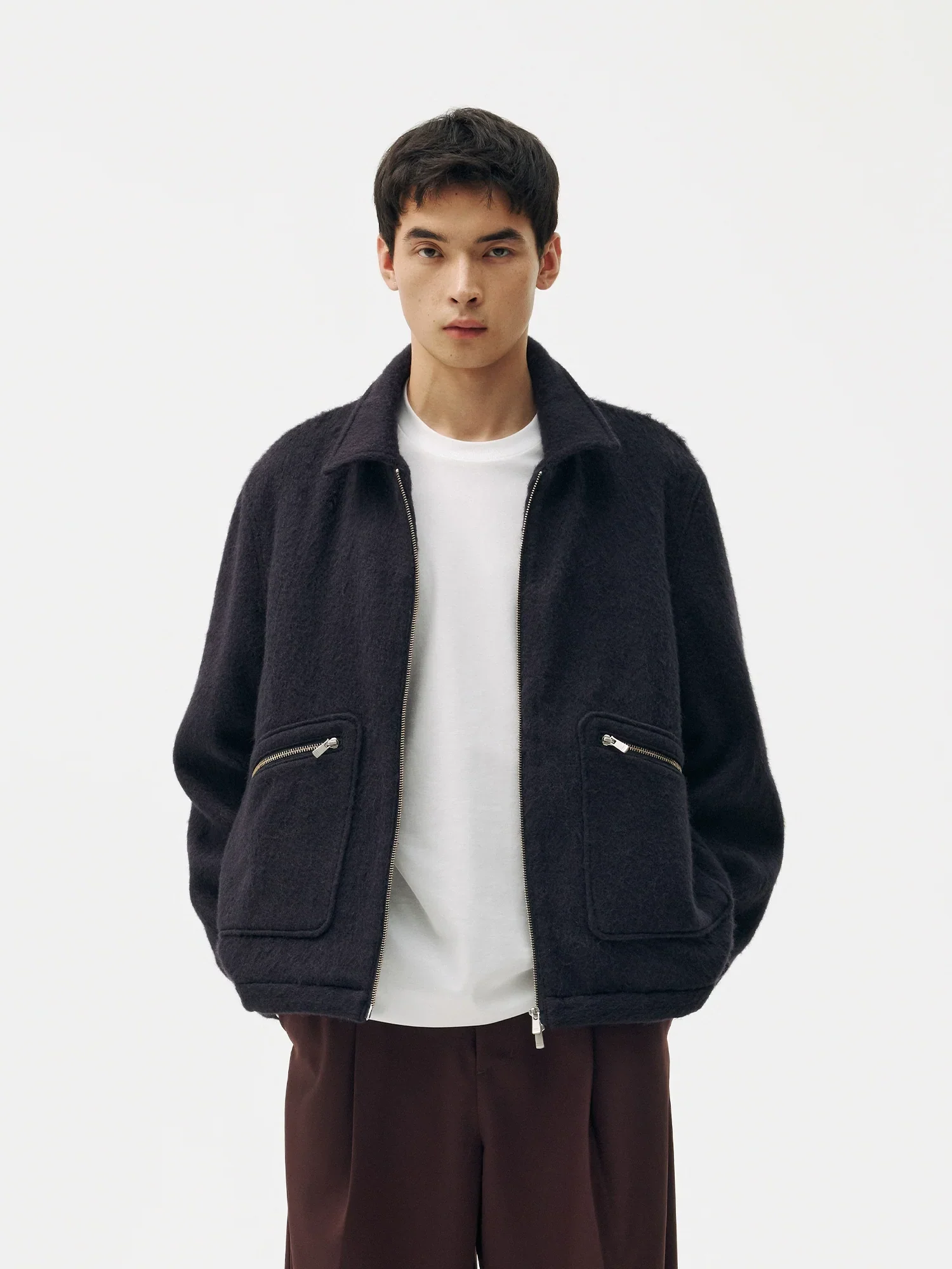 Kurt Wool-Alpaca Zip Jacket