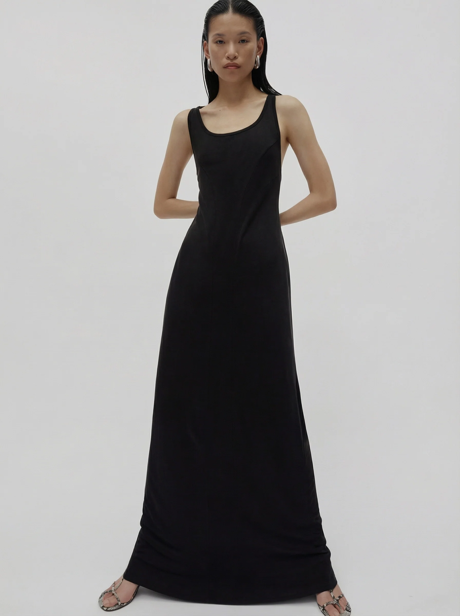 Lace-Back Maxi Dress
