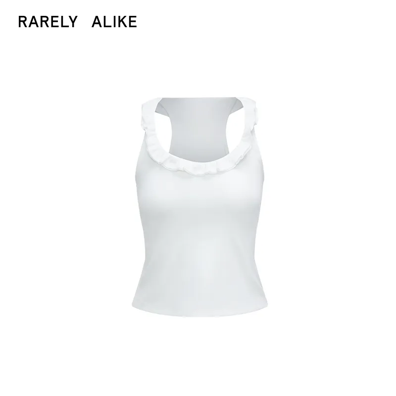 Lace-Neck Ribbed Tank Top - Image 7