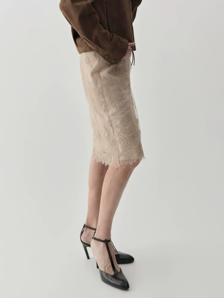 Lace Overlay Skirt - Image 3