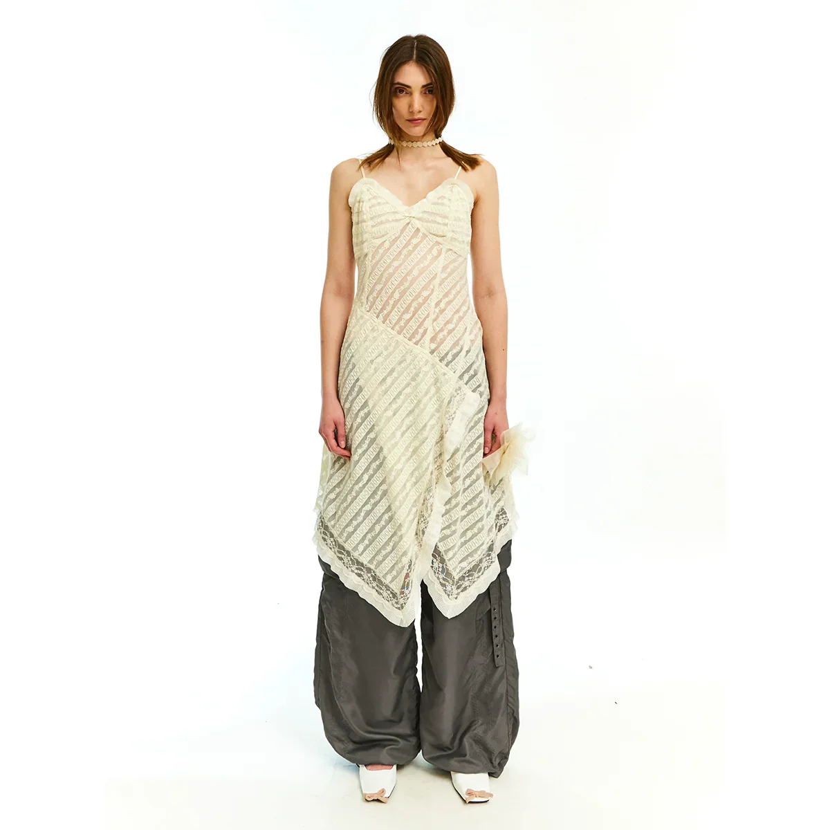 Lace Patchwork Layered Dress