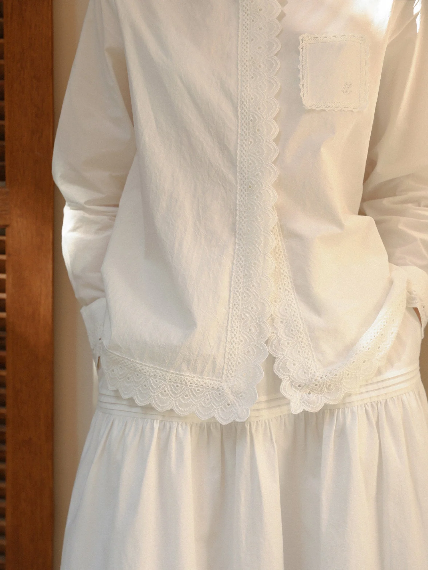 Lace Stitching Shirt - Image 3