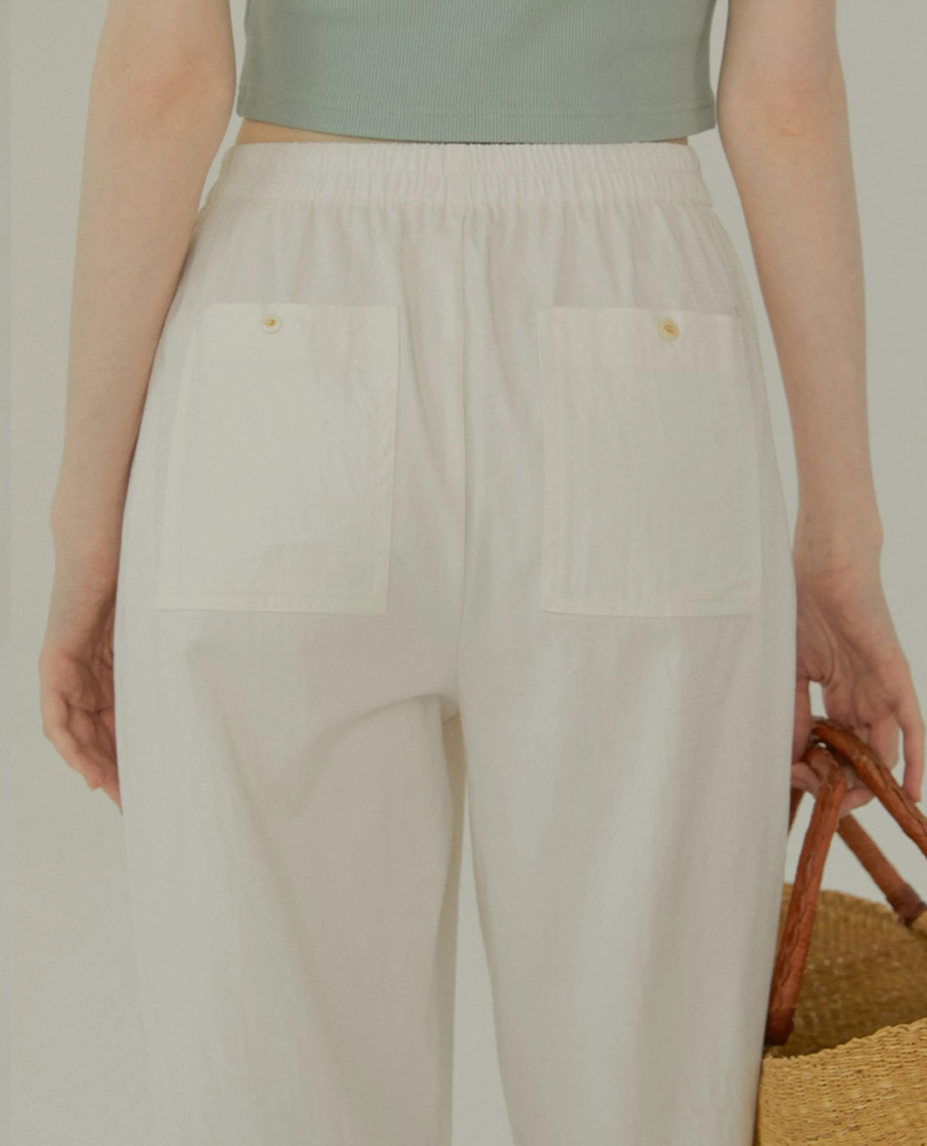 Lace-Trim Pleated-Cuff Cropped Pants - Image 6