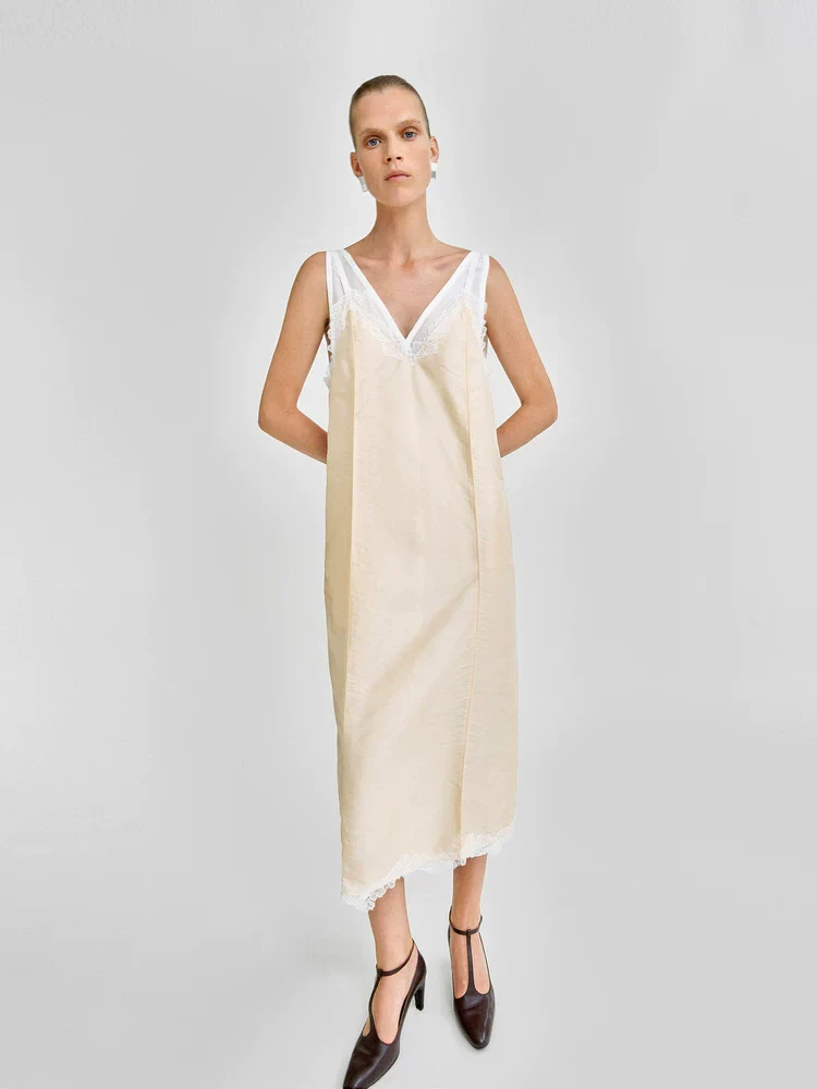 Lace Trim Slip Dress - Image 2